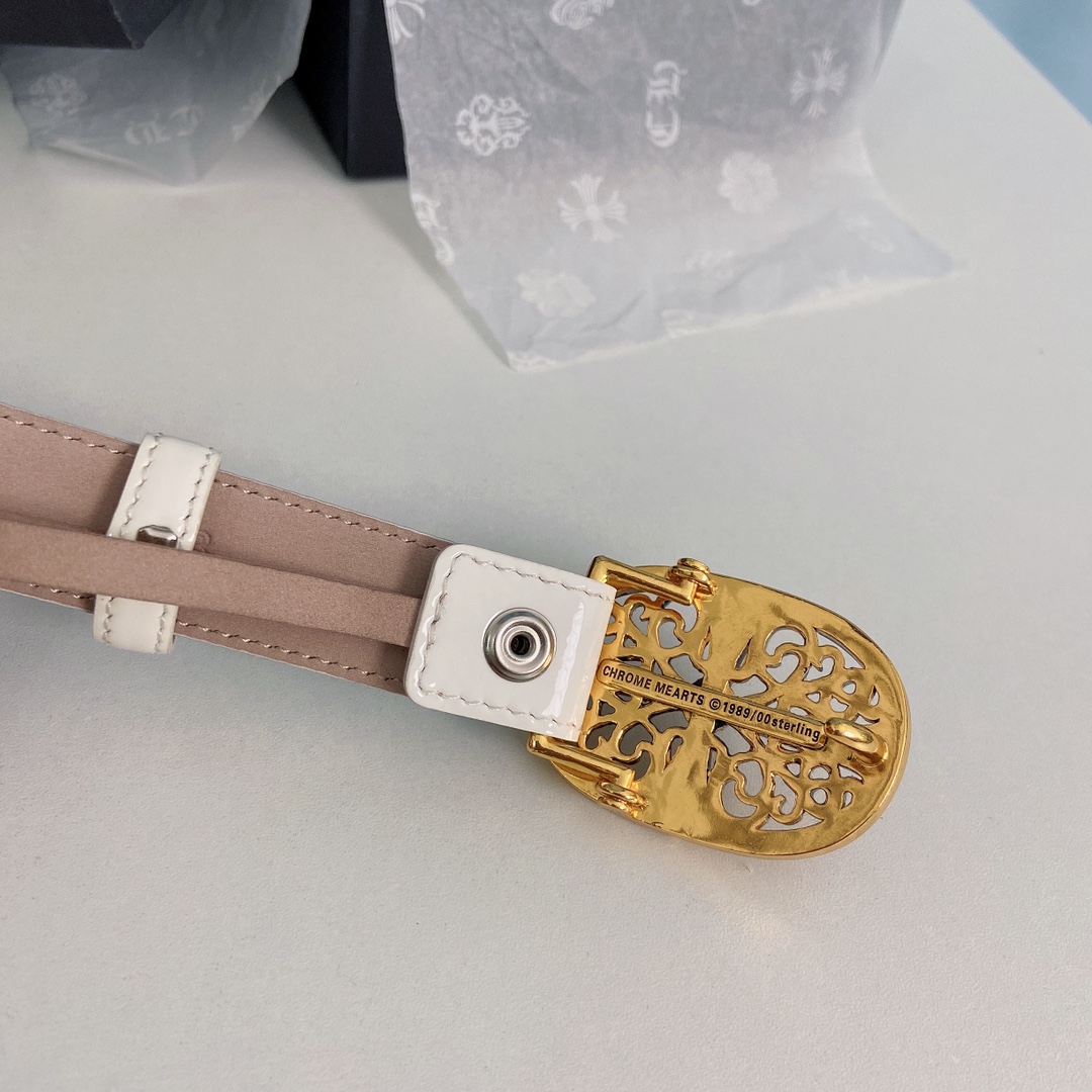 “ChromeHearts Crocine-Mini Belt: 2.5cm Wide, Perfect for Ms. Crocson’s Ceremony” - 图片 3