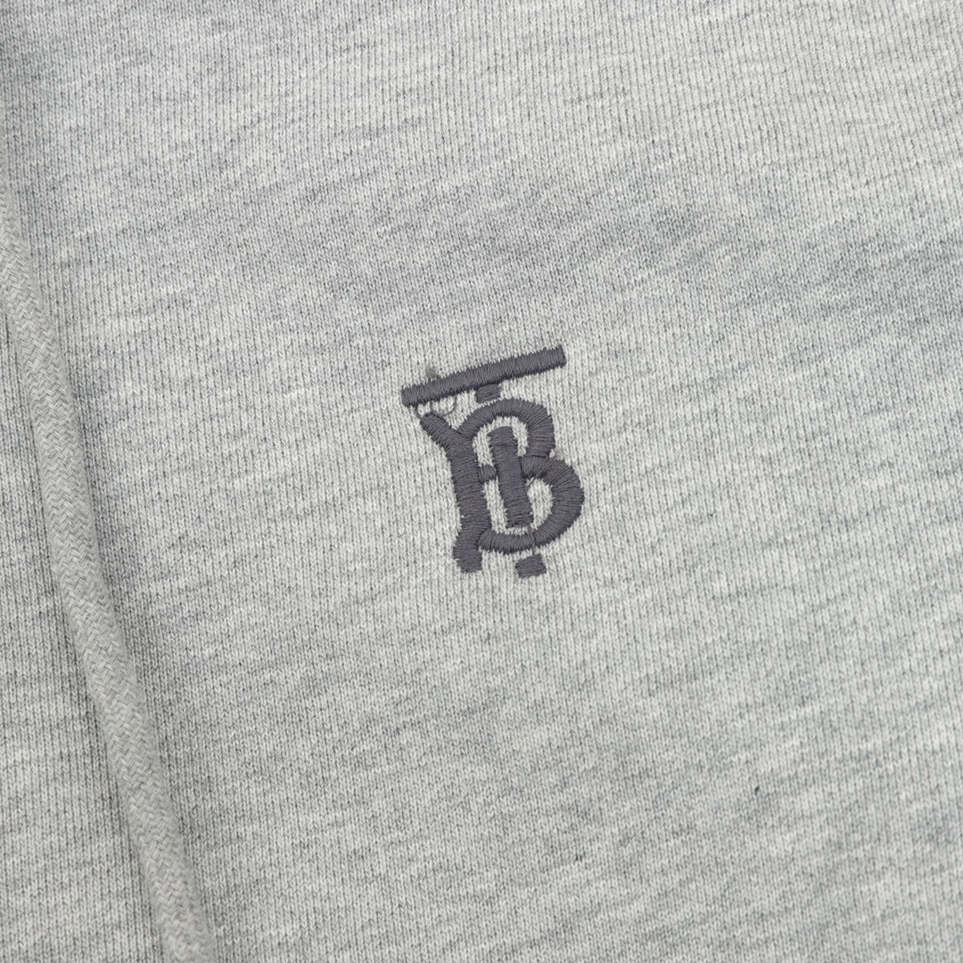 Burberry/巴宝莉 刺绣TB格纹拼接拉链卫衣外套