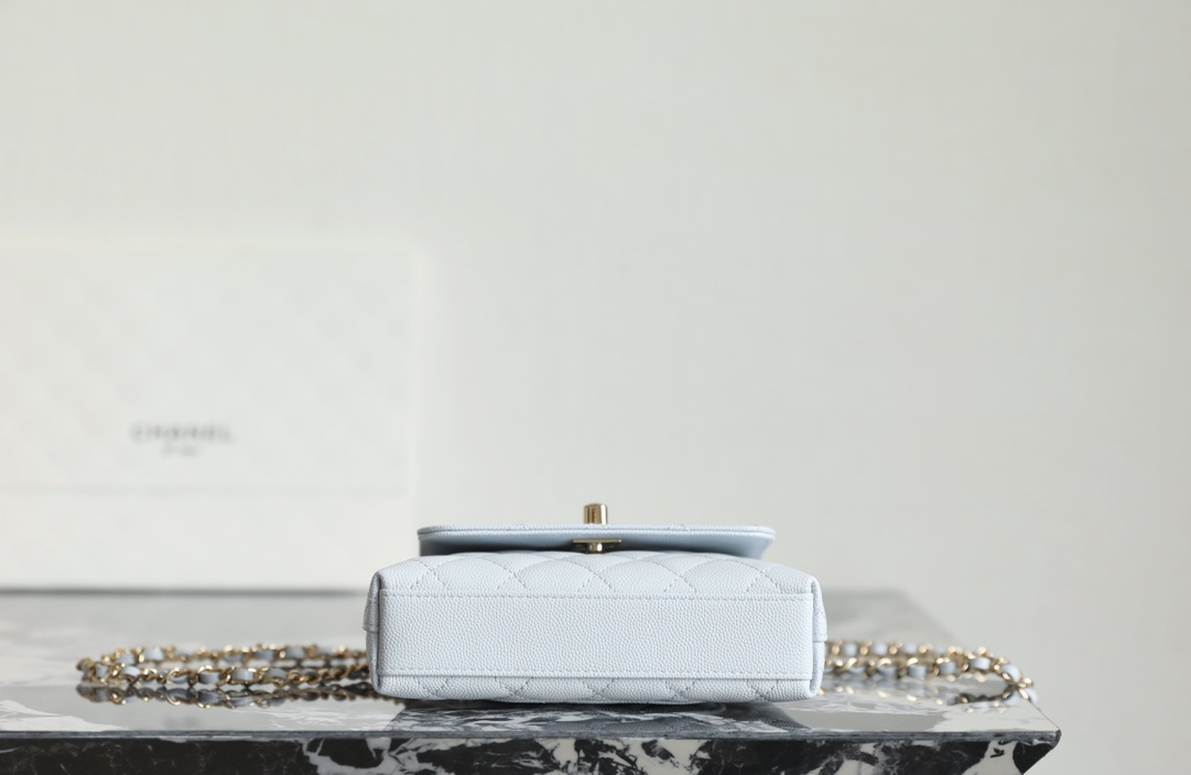 Chanel Mini Coco Handle Bag, Light Blue Impala Leather, Gold-Tone Hardware 8 i1734081529 1049 6