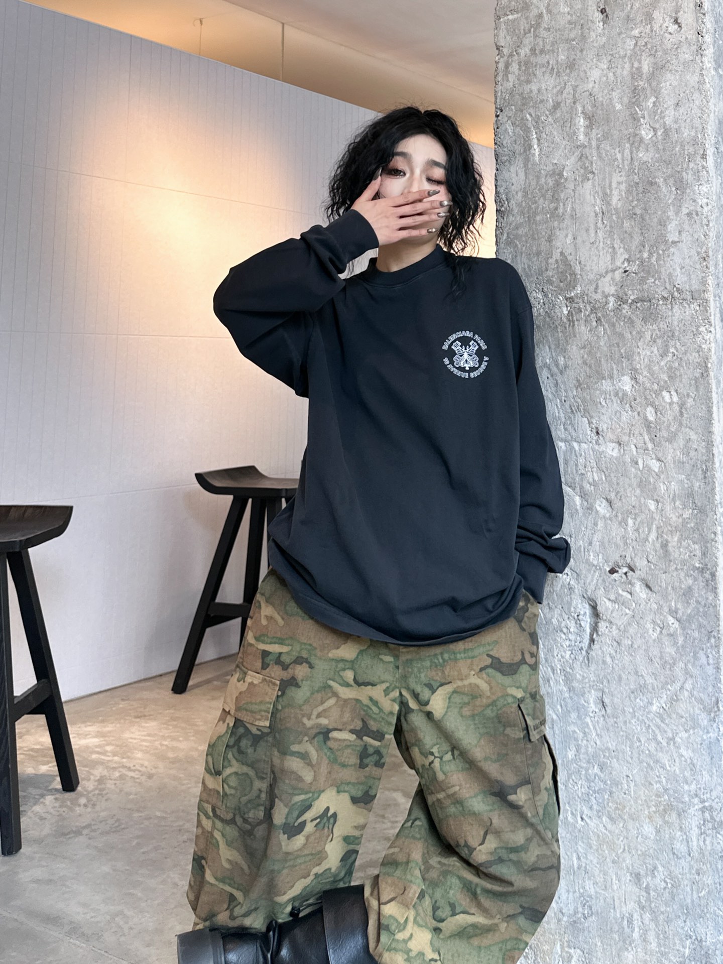 NEW麦穗系列新款长袖t恤纯棉面料手感柔软上身舒适胸前后背最新胶印logo装饰宽松版型男女同款尺码sml