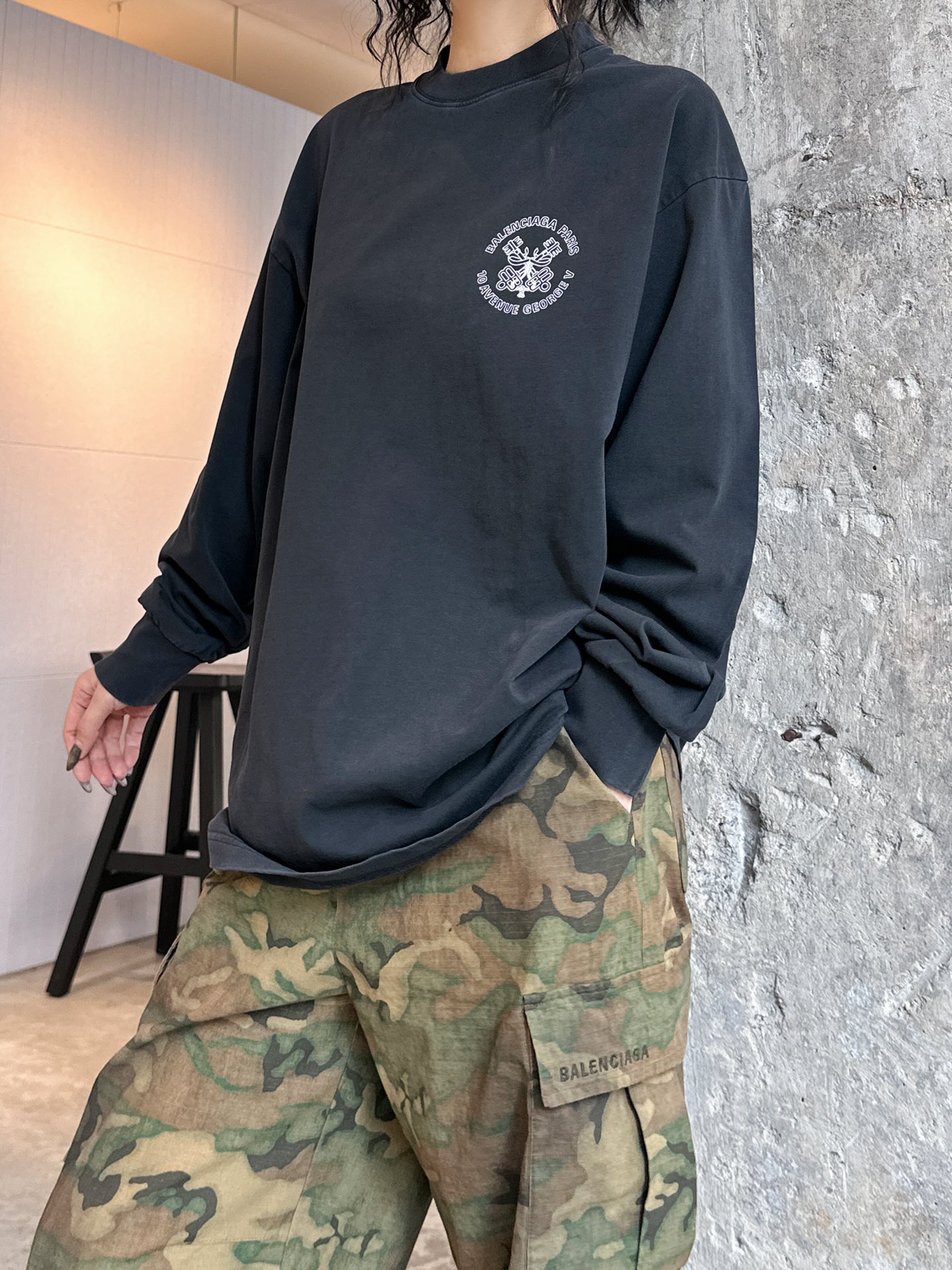 NEW麦穗系列新款长袖t恤纯棉面料手感柔软上身舒适胸前后背最新胶印logo装饰宽松版型男女同款尺码sml