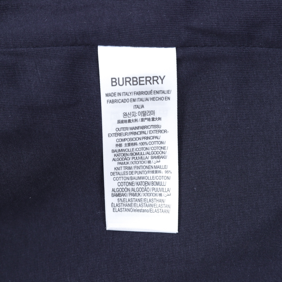 Burberry/巴宝莉 刺绣TB格纹拼接拉链卫衣外套
