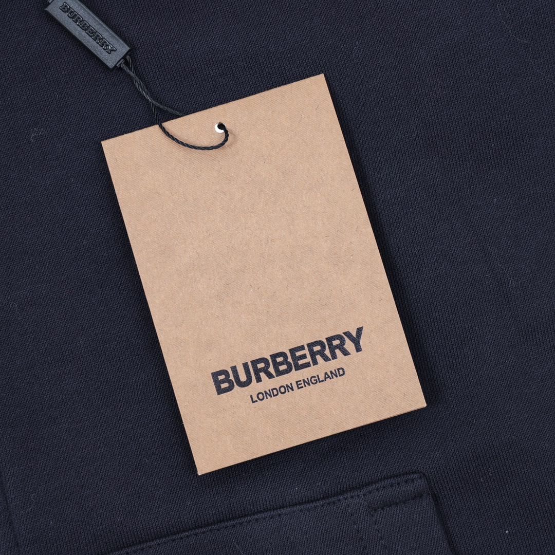 Burberry/巴宝莉 刺绣TB格纹拼接拉链卫衣外套