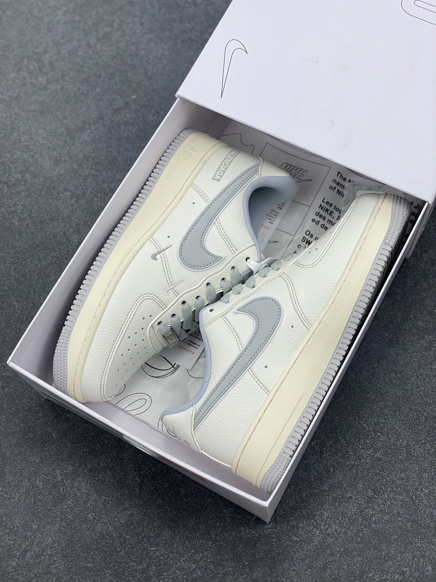 图片[9]-NK Air Force 1‘07 Low 定制款抽屉盒 空军一号低帮休闲板鞋 定制皮料 原楦原纸板 纯正版型 高清洁度 内置全掌气垫 货号：CW2288-111 尺码：36 36.5 37.5 38 38.5 39 40 40.5 41 42 42.5 43 44 44.5 45-选品中心