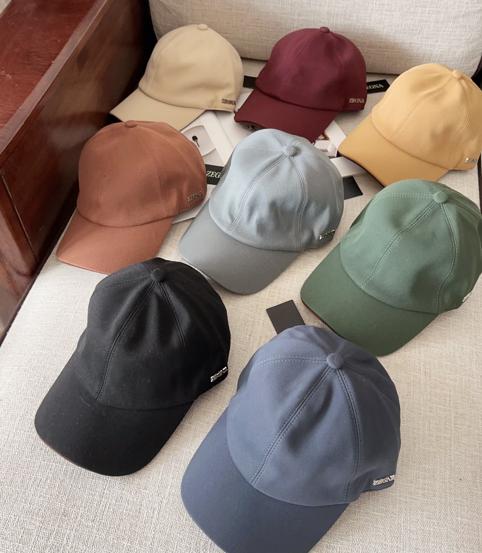 💰84 ZEGNA, NEW, HIGH-QUALITY BASEBALL CAPS, BIG SYNCHRONOUS, PERFECT MATCH - 图片 9