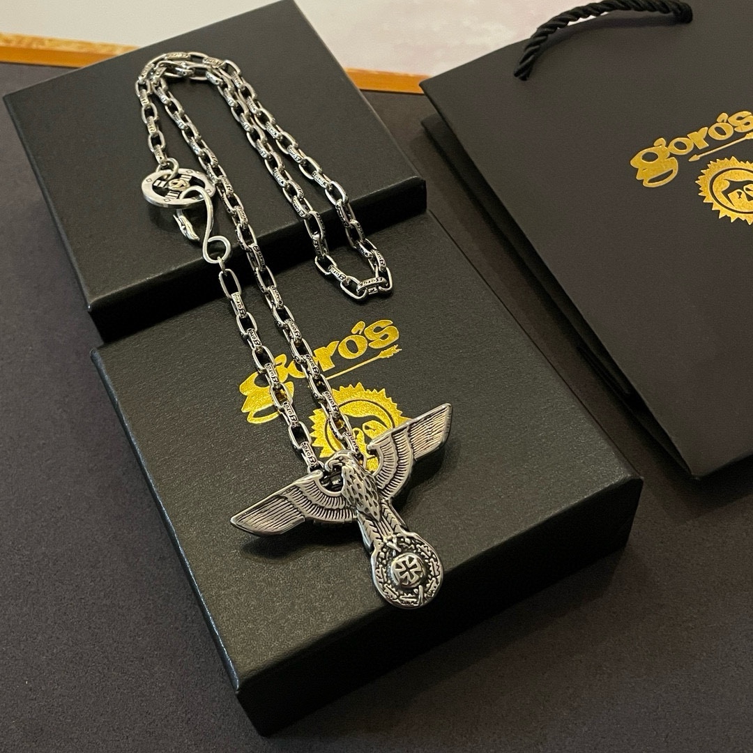 NO:108563,Comment [New Products on Shelves] Goro Takahashi Goro Asuka Pendant Classic Takahashi Letter Necklace Top Version Definitely Exclusive Shot Mainly Focus on the High-end Market Absolutely Different from the Ordinary Version!  The details of the picture product are consistent with ZP!  Original production process, precision quality, purely handmade, authentic model opening, fashion essentials, both men and women can wear, same couple style, rock punk silver style, retro elements, trendy and versatile, same style on the official website, fine jewelry, necklace19860909批【新品上架】Goro’s高桥吾郎 飞鸟吊坠 经典高桥字母项链 顶级版本 认准独家拍摄 主攻高端市场 绝对区别普通版本！图片产品细节与ZP一致！原版制作工艺 精工品质 纯手工打造 ～正品开模潮流时尚必备 男女均可佩戴 情侣款同款 摇滚朋克泰银风格 复古元素 潮流百搭 官网同款,饰品精品,necklace,Jewelry