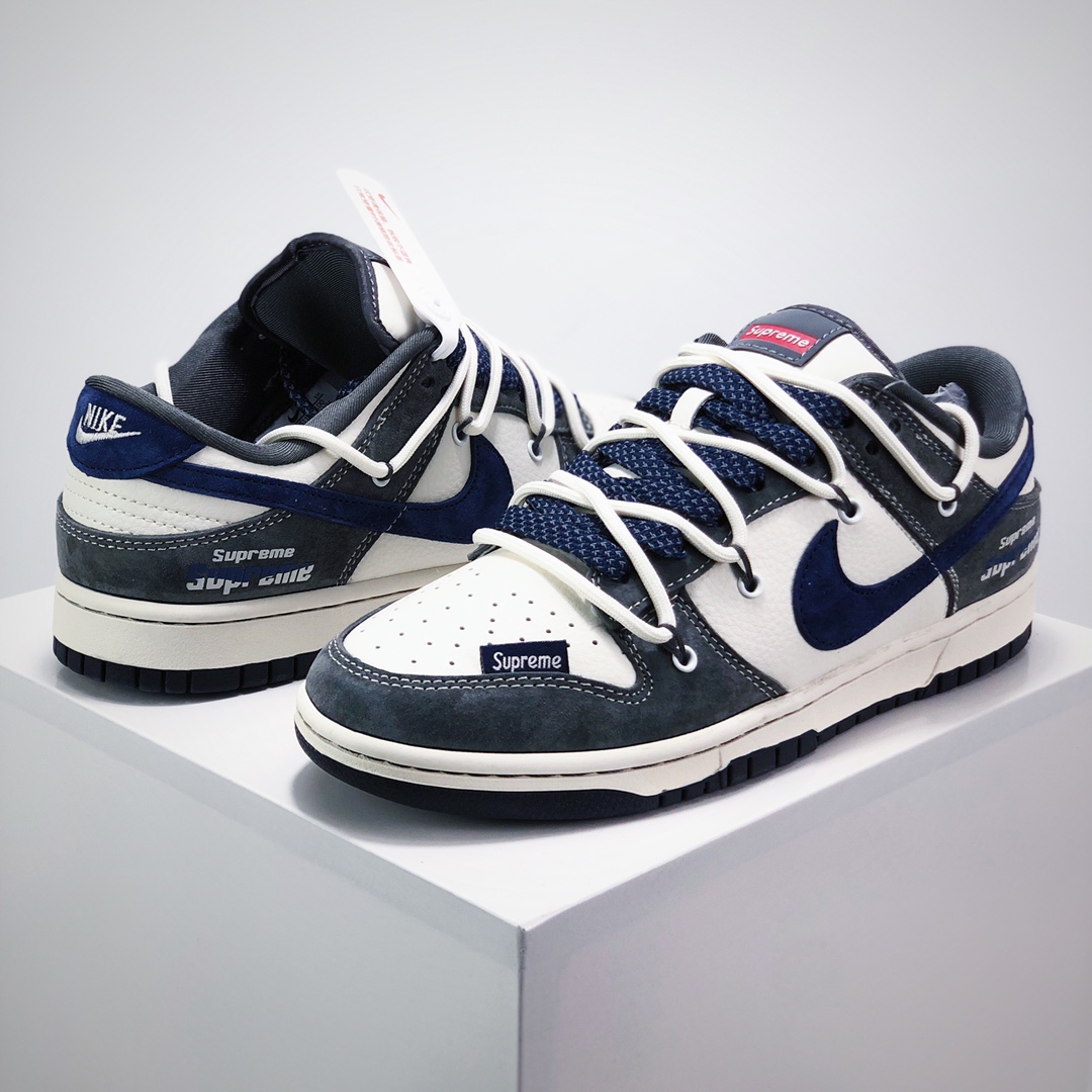 💰280
海外爆款限量发售！公司级 Nike SB Dunk Low“ Supreme联名——灰白蓝勾抽绳”  周年高端定制 低帮休闲板鞋 定制鞋盒 大厂纯原品质出货 超高清洁度 皮料切割干净无任何毛边 细节完美 
 货号：XS1186-100
 Size:36 36.5 37.5 38 38.5 39 40 40.5 41 42 42.5 43 44 44.5 45