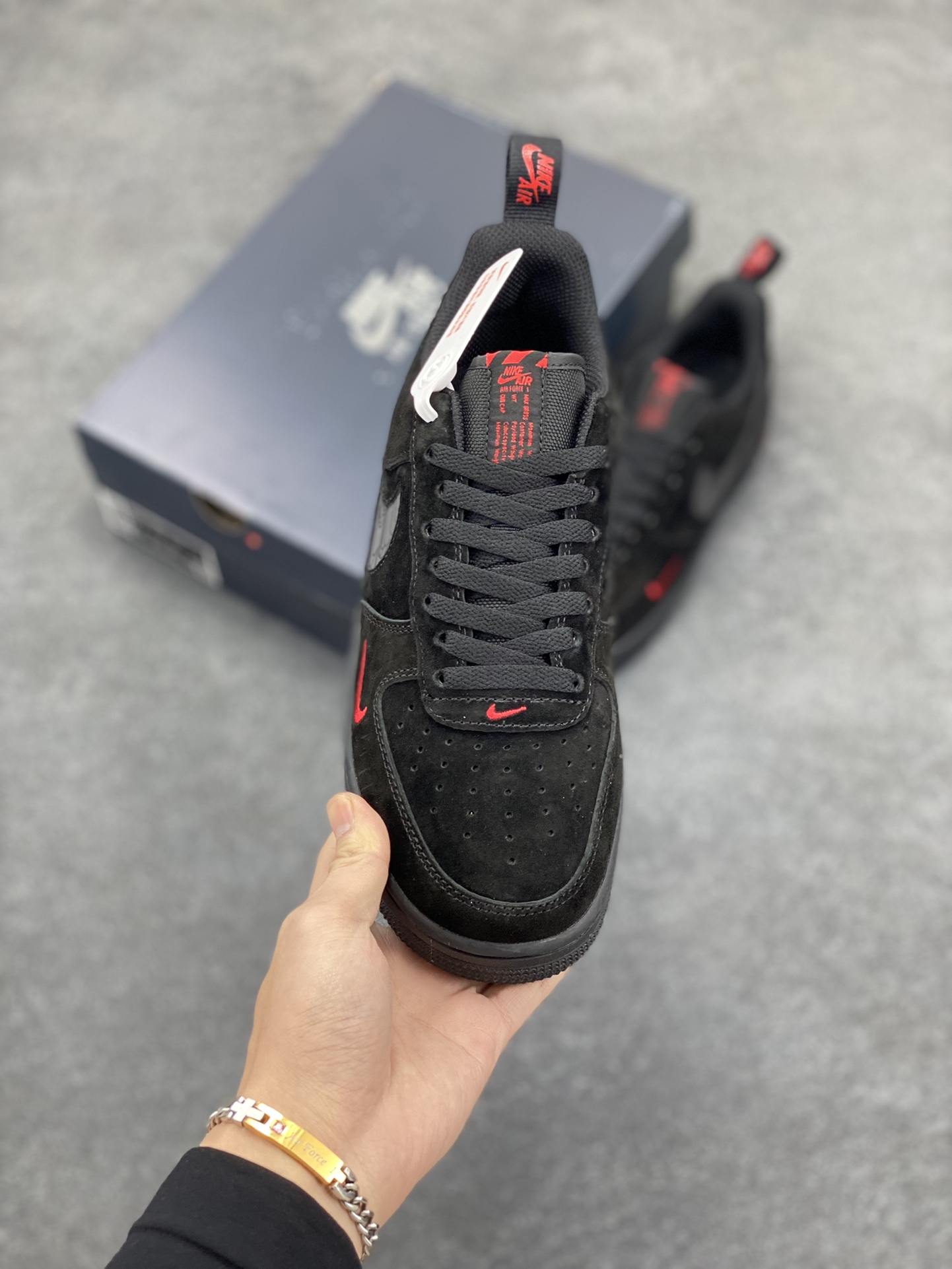 图片[2]-Nike Air Force 1 Low 黑红小勾 空军一号低帮运动休闲板鞋 原楦头原纸板 打造纯正空军版型专注外贸渠道 全掌内置蜂窝气垫 原盒配件 原厂中底钢印、拉帮完美 货号：DZ4514-001 尺码：36 36.5 37.5 38 38.5 39 40 40.5 41 42 42.5 43 44 44.5 45-选品中心