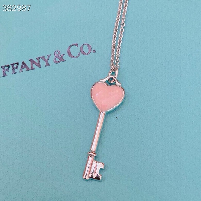 Tiffany & Co. 配图片防伪标签 火爆 最新 蒂芙尼tiff 滴油 桃心 钥匙项链 高端定制 925纯银 滴油