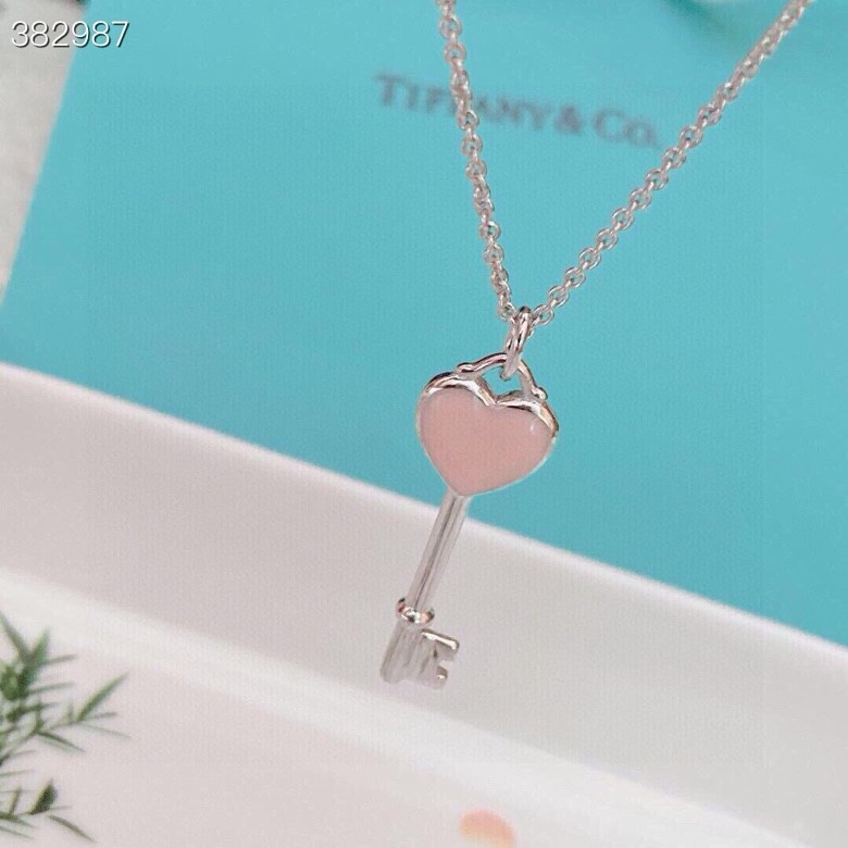 Tiffany & Co. 配图片防伪标签 火爆 最新 蒂芙尼tiff 滴油 桃心 钥匙项链 高端定制 925纯银 滴油