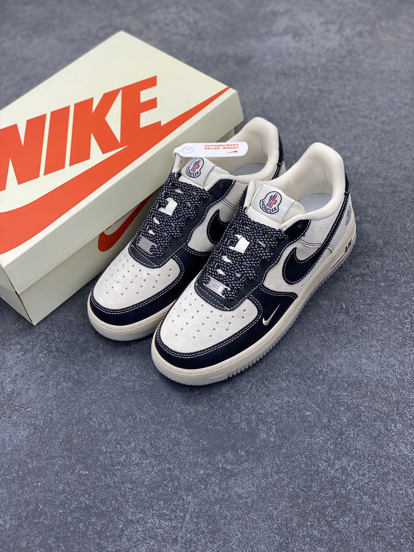 图片[8]-NIke Air Force 1 \’07 Low “蒙口联名–黑荔纹猪八”空军一号 低帮 运动鞋 休闲鞋 折边针车 工艺难度大 原楦头原纸板 原装鞋盒 定制五金配件 内置全掌气垫 原厂鞋底 货号：CH6336-514 尺码：36 36.5 37.5 38 38.5 39 40 40.5 41 42 42.5 43 44 44.5 45-选品中心