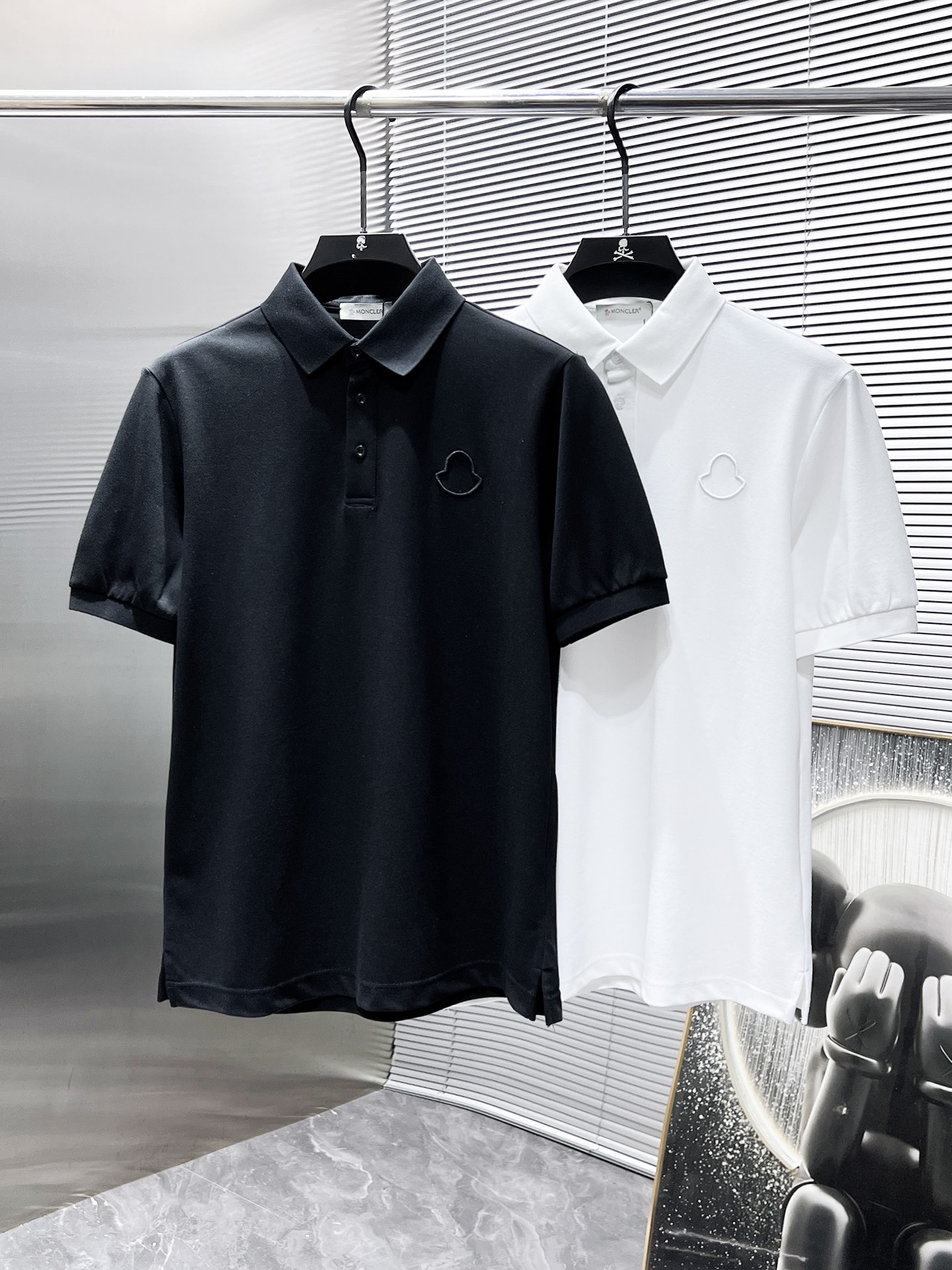 Moncler Men's Black Pique Cotton Polo Shirt | Short Sleeve, Breathable 10 i1734542328 2 8