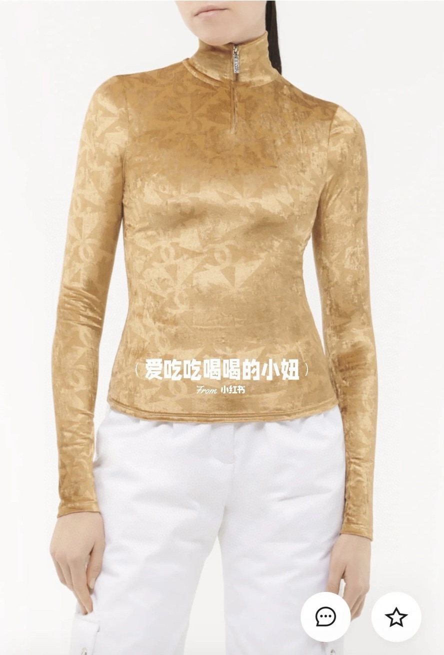 NO:436621,Model number D24122034 Chane* new style, temperament, fashionable, five-pointed star double C letter logo, semi-zippered thigh neck, slim and long-sleeved base shirt velvet top!  (M size bust 80 high elasticity, sleeve length 63, clothing length 55) hair, chanel, alexander wang19860909款号D24122034 Chane*新款 气质时尚五角星双C字母徽标半拉链门襟高领修身显瘦长袖打底衫丝绒上衣！（M码胸围80高弹,袖长63,衣长55）发,,chanel,alexander wang,Women's clothing