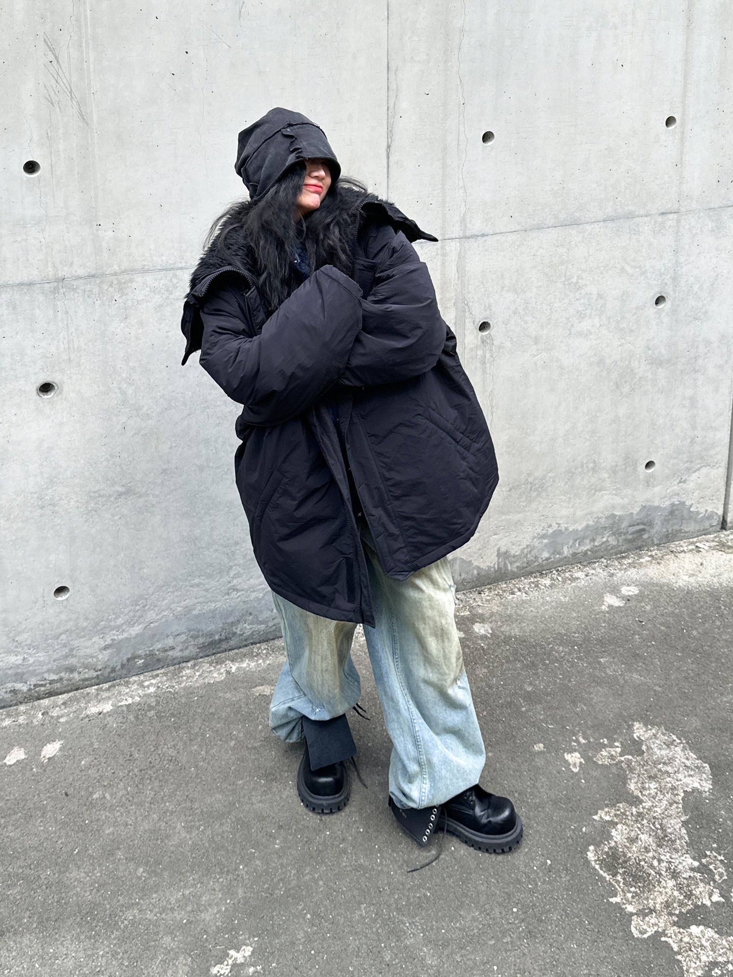 🌾🛒🛒🛒🛒NEW｜新款棉服外套，纯棉面布，厚实不易皱，内胆夹棉保暖防风，夹毛领帽子，解构两穿设计，宽松版