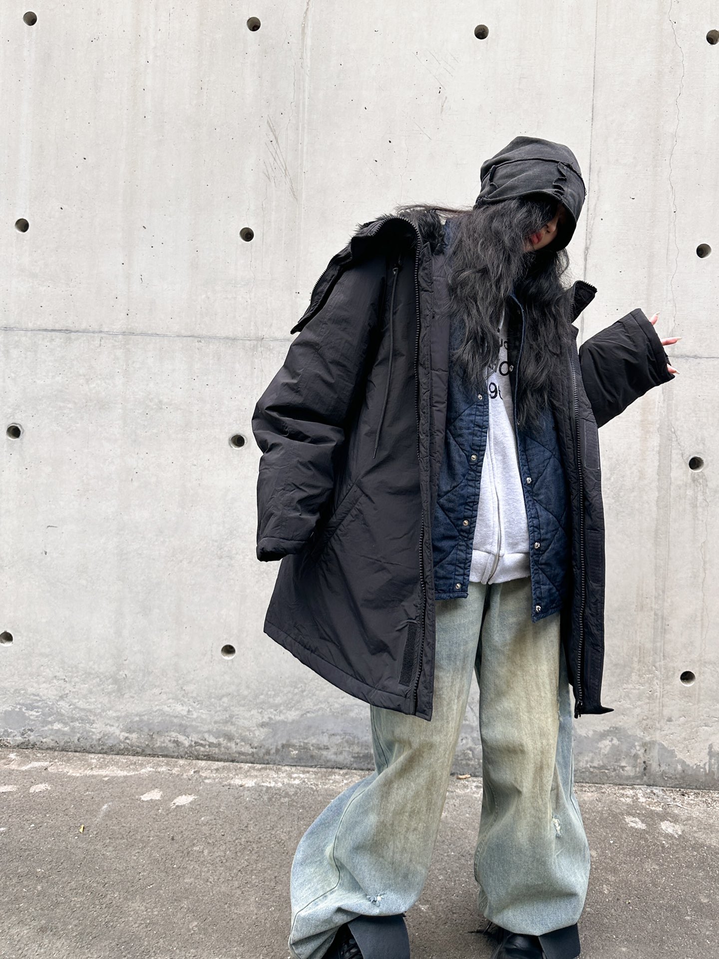 🌾🛒🛒🛒🛒NEW｜新款棉服外套，纯棉面布，厚实不易皱，内胆夹棉保暖防风，夹毛领帽子，解构两穿设计，宽松版