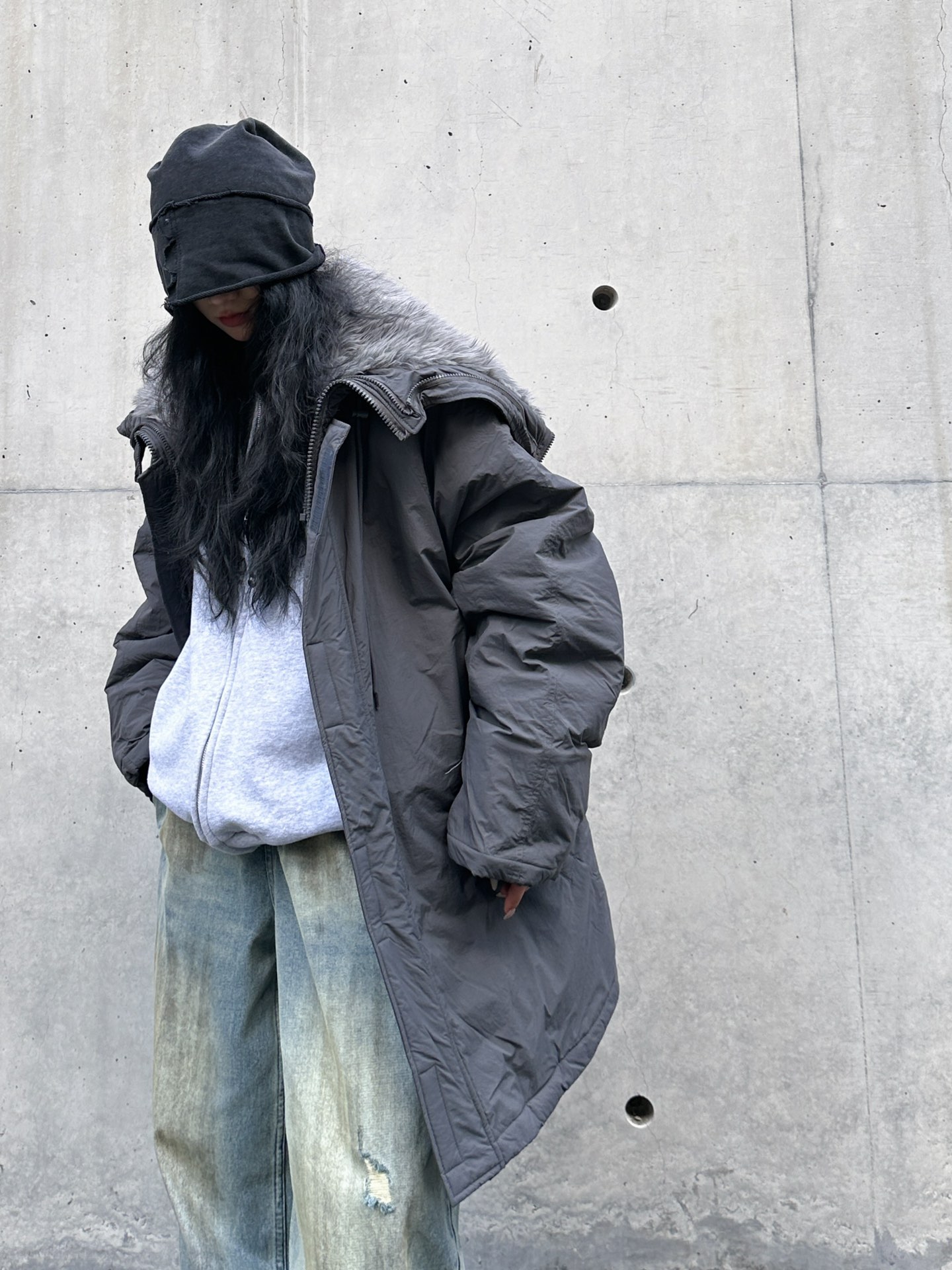 🌾🛒🛒🛒🛒NEW｜新款棉服外套，纯棉面布，厚实不易皱，内胆夹棉保暖防风，夹毛领帽子，解构两穿设计，宽松版