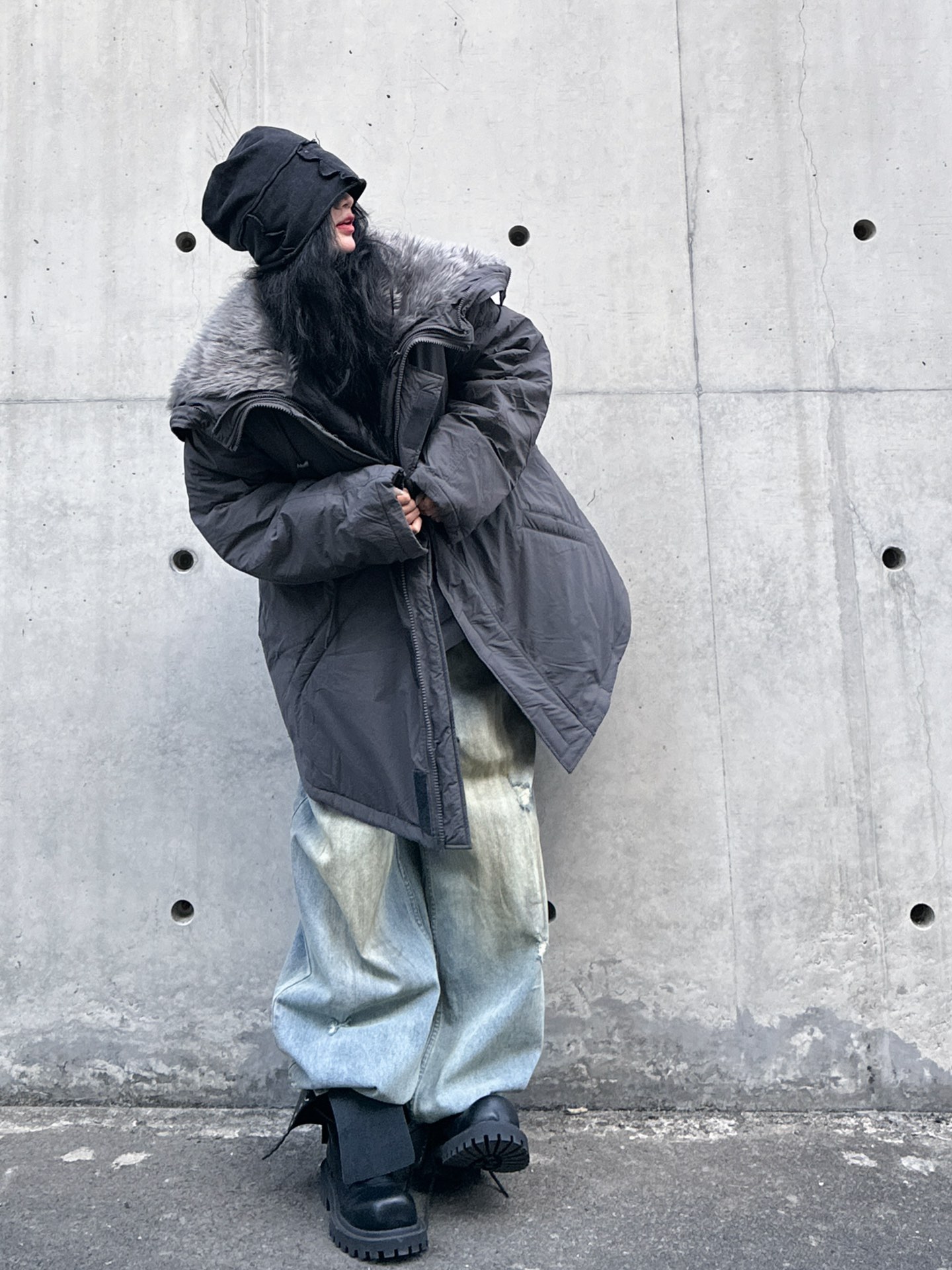 🌾🛒🛒🛒🛒NEW｜新款棉服外套，纯棉面布，厚实不易皱，内胆夹棉保暖防风，夹毛领帽子，解构两穿设计，宽松版