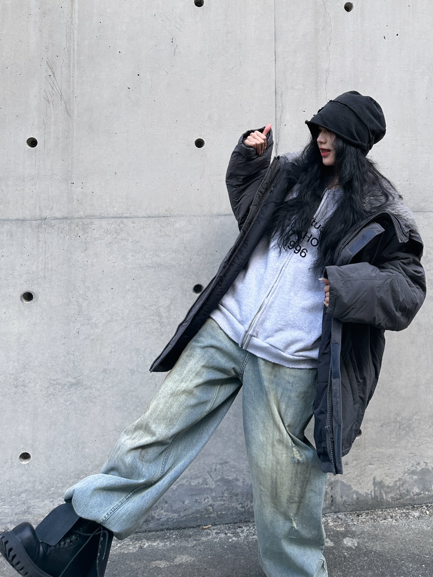 🌾🛒🛒🛒🛒NEW｜新款棉服外套，纯棉面布，厚实不易皱，内胆夹棉保暖防风，夹毛领帽子，解构两穿设计，宽松版