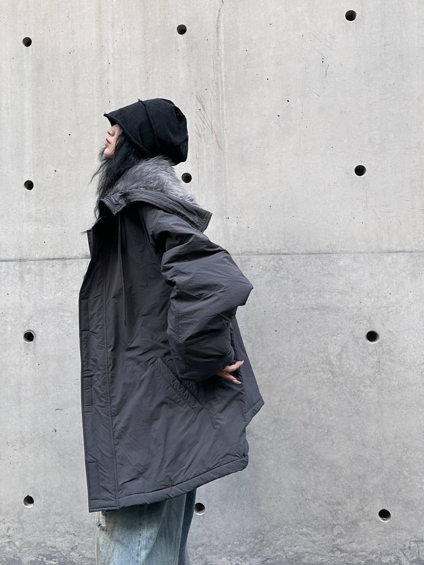 🌾🛒🛒🛒🛒NEW｜新款棉服外套，纯棉面布，厚实不易皱，内胆夹棉保暖防风，夹毛领帽子，解构两穿设计，宽松版