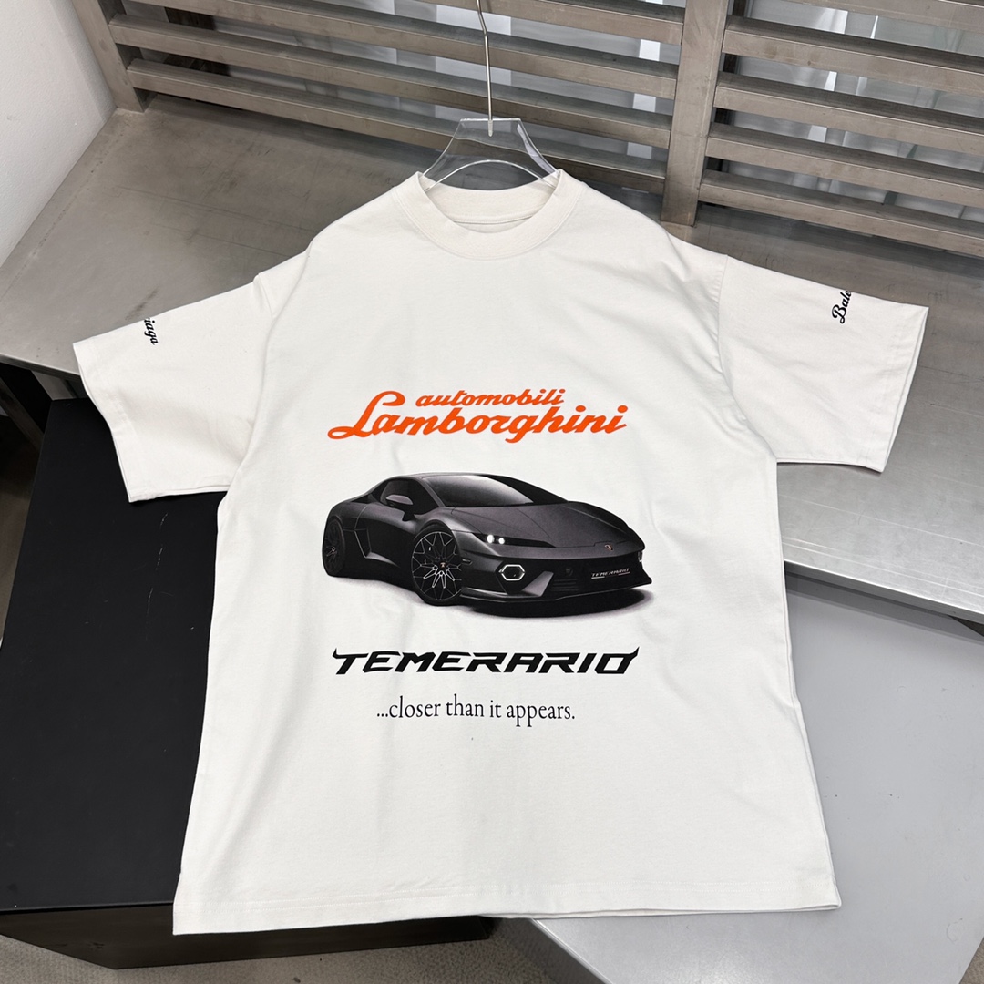 BLCG️AutomobiliLamborghini联名系列t恤纯棉面料柔软舒适领口二本针加固机洗不易变