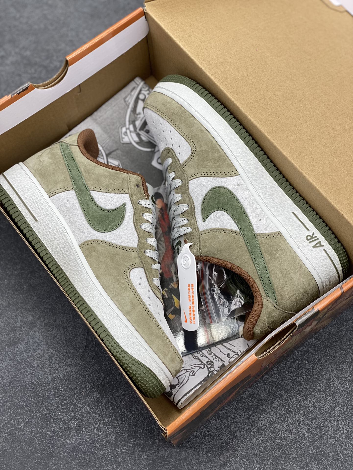 图片[9]-AKIRA×Nike Air Force 1 Low ’07 苹果绿 头成麂皮 满天星配色 空军一号低帮休闲板鞋 原厂麂皮 原楦原纸板 纯正版型 正品NFC感应芯片 高清洁度 内置全掌气垫 货号：DD3966-523 尺码：36 36.5 37.5 38 38.5 39 40 40.5 41 42 42.5 43 44 44.5 45-选品中心