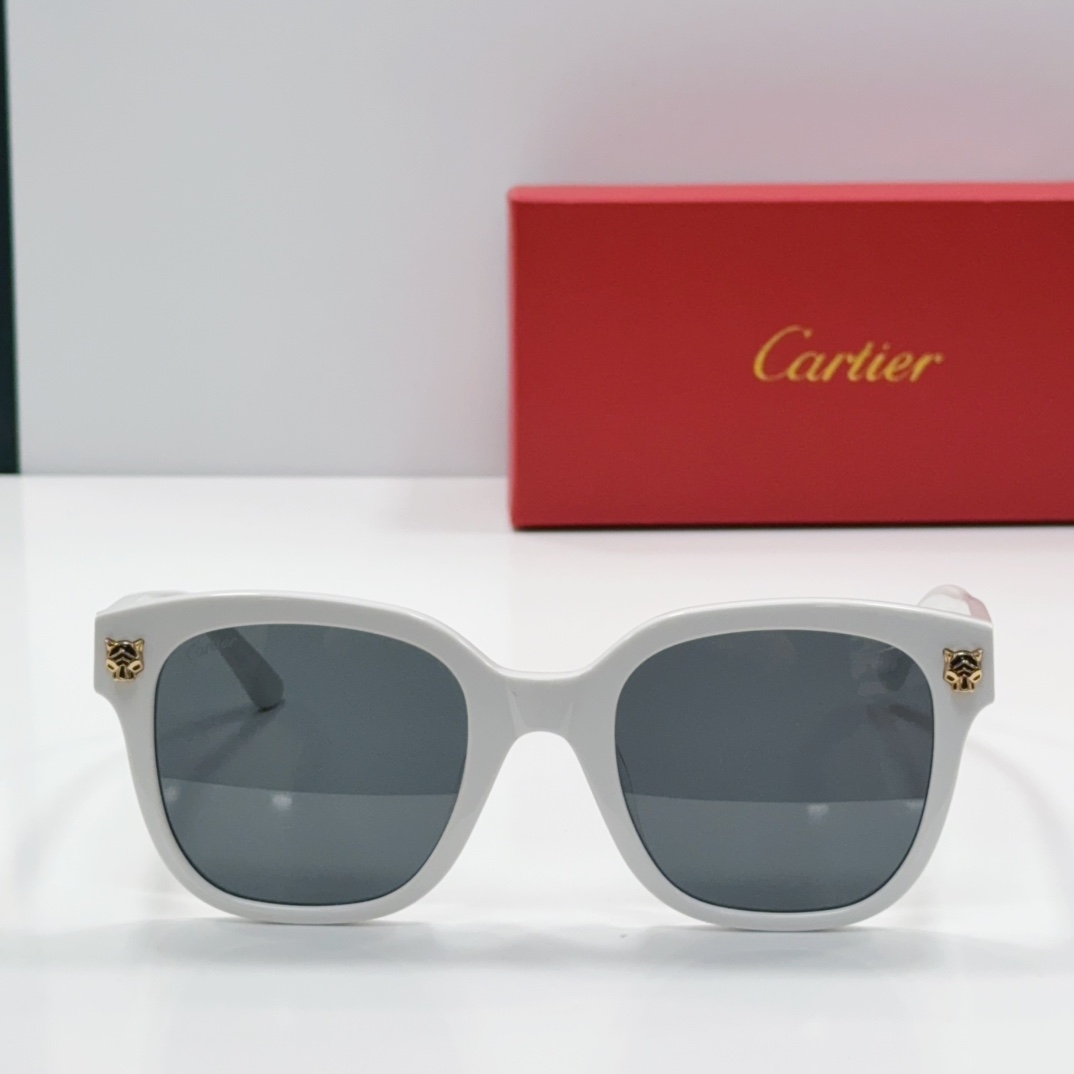 Cartier Sunglasses Acetate Square White