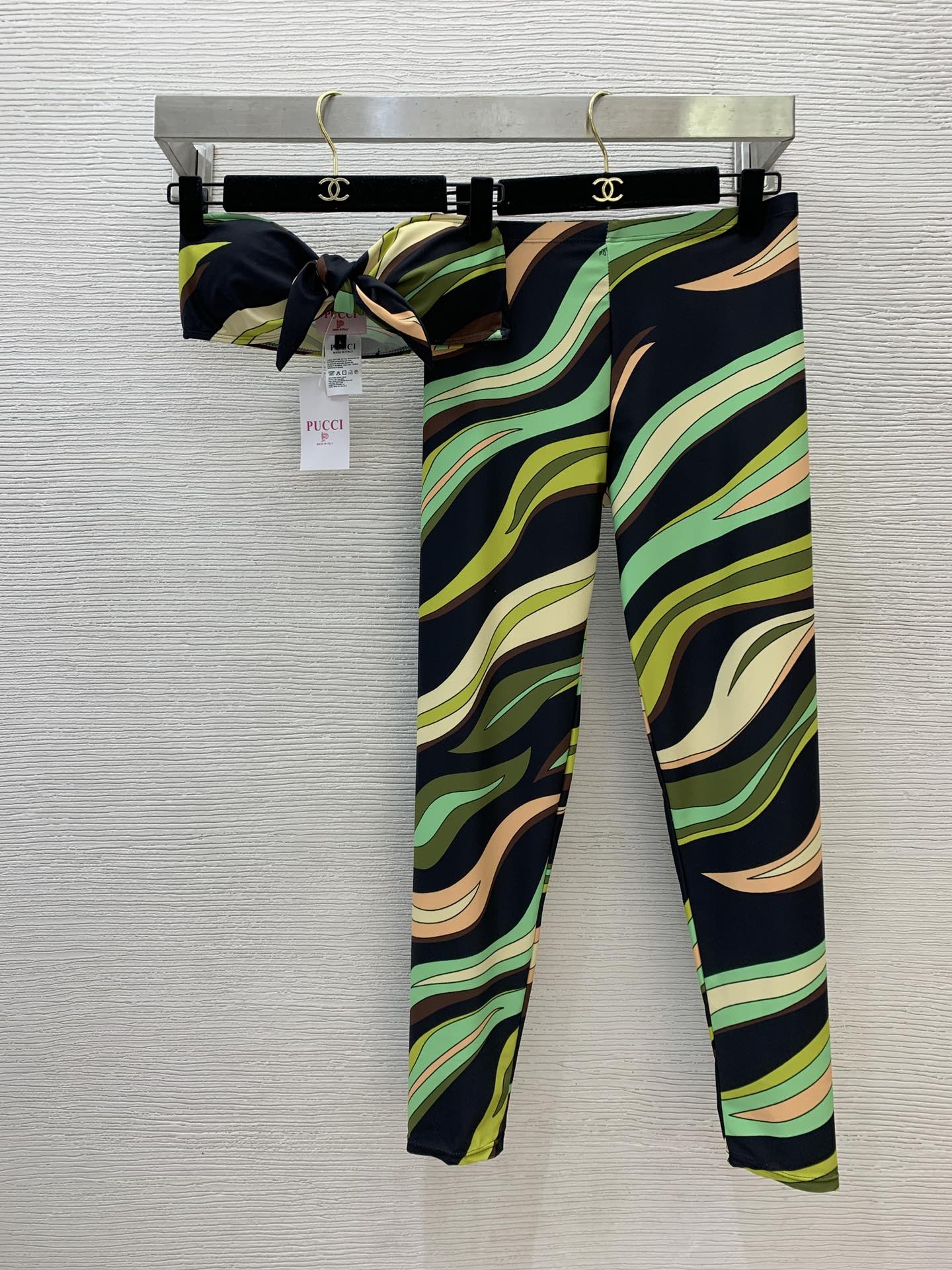 NO:440168,Model number D24122067 PUCC* newest style contrasting color ribbon print fashionable and sexy two-piece set!  Base strap top high stretch tight yoga pants leggings!  (L size trousers waist circumference 68, trousers length 89 high elastic fabric), alexander wang19860909款号D24122067 PUCC*新款 撞色彩带印花时尚性感两件套装！打底抹胸上衣高弹力紧身瑜伽裤打底裤！（L码裤腰围68,裤长89面料高弹）,,alexander wang,Women's clothing