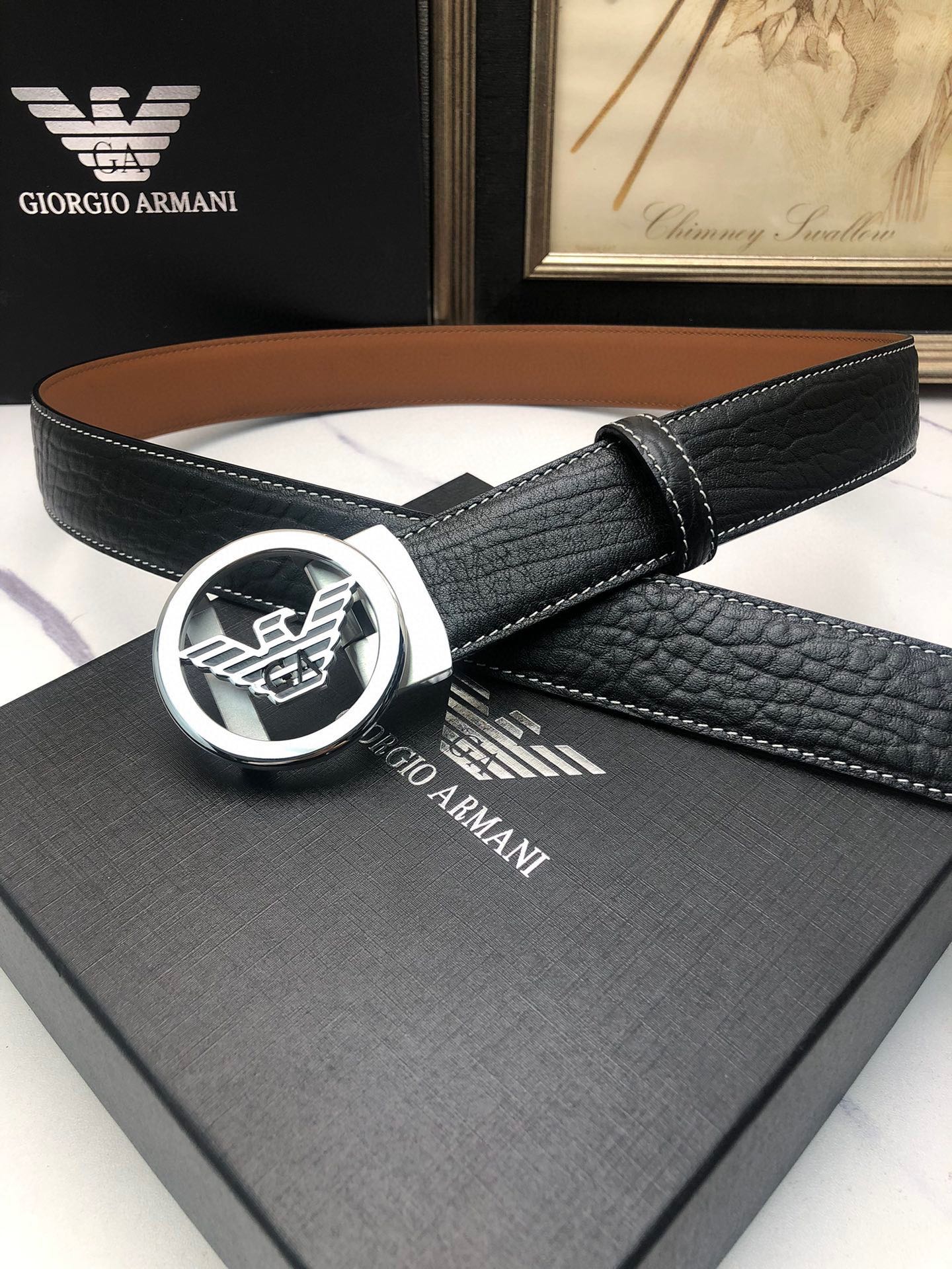 Italian Amani Automatic Belts: Original Oxen Skin, Tailorable with Automatic Buttons - 图片 4