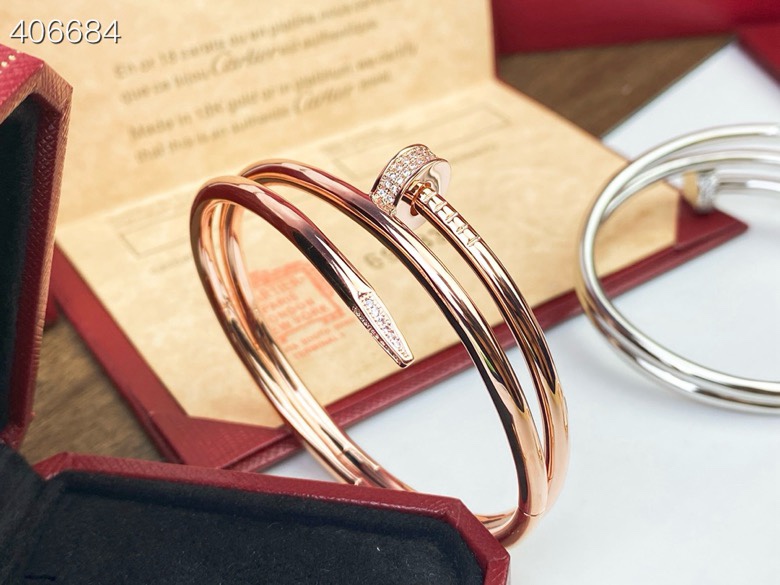 Cartier 卡地亚Cartier双层钉子光面手镯 精益求精里里外外 亚金材质 玫瑰金 白金 黄金