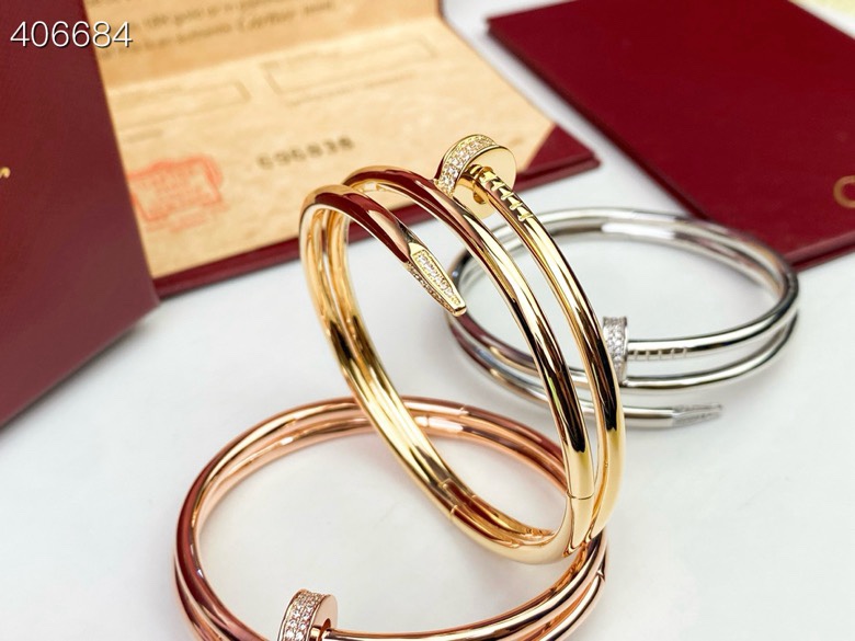 Cartier 卡地亚Cartier双层钉子光面手镯 精益求精里里外外 亚金材质 玫瑰金 白金 黄金