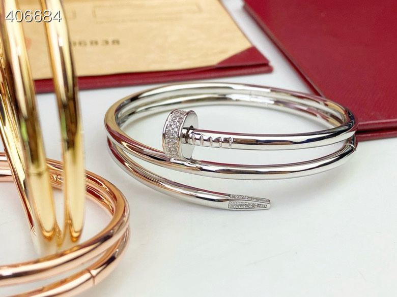 Cartier 卡地亚Cartier双层钉子光面手镯 精益求精里里外外 亚金材质 玫瑰金 白金 黄金