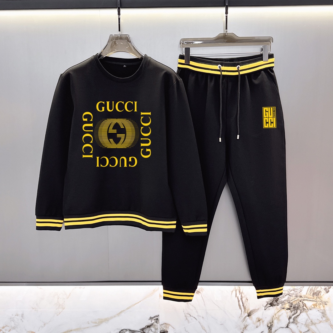 Gucci 2024 Men's Black Cotton Sweatshirt and Pants Set - Elegant & Comfortable 10 i1734874618 2441 8