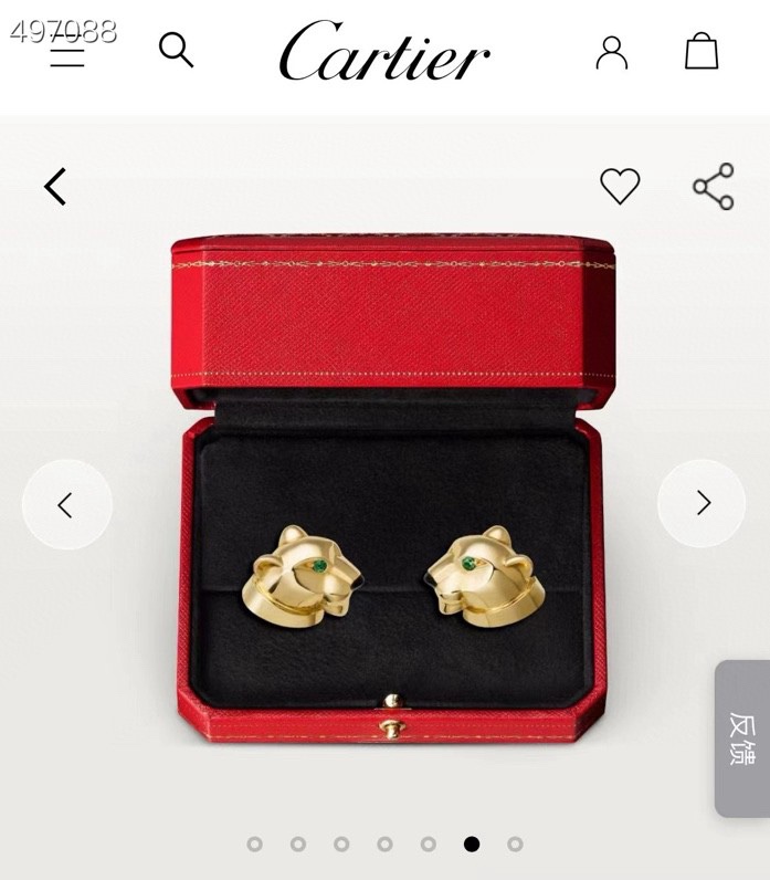 Cartier 精工版本 Cartier 卡地亚豹子耳钉