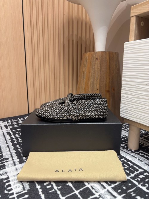 ALAIA Crystal-Embellished Ballet Flats - Elegant & Comfortable Women's Shoes 1 ALAIA Crystal-Embellished Ballet Flats - Elegant & Comfortable Women's Shoes