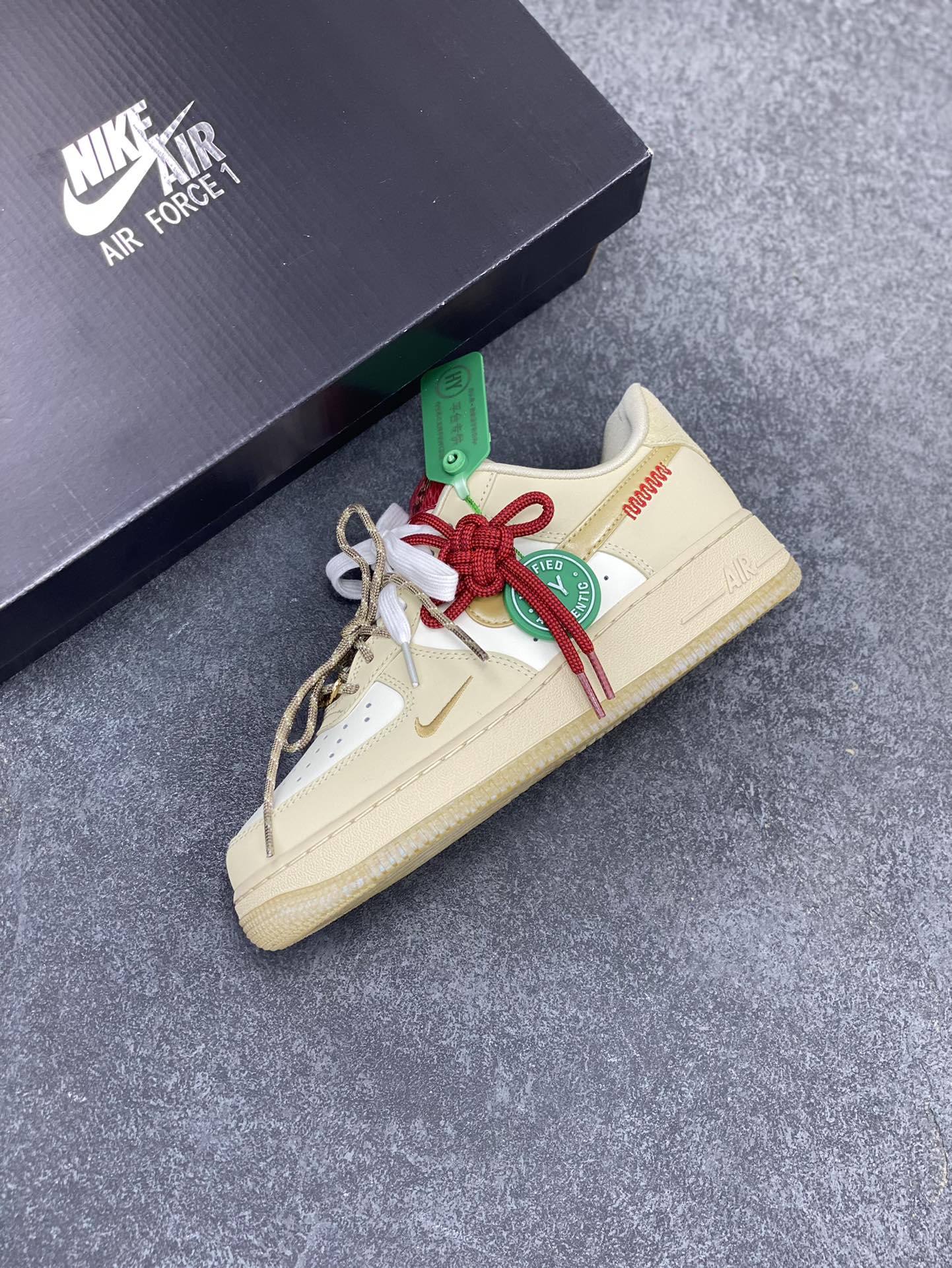 图片[7]-HY版本💯 Nike Air Force 1 Low 蛇年限定浅棕 空军一号低帮运动休闲板鞋 原楦头原纸板 打造纯正空军版型 专注外贸渠道 全掌内置蜂窝气垫 原盒配件 原厂中底钢印、拉帮完美 货号：HV5990-172 尺码：35.5 36 36.5 37.5 38 38.5 39 40 40.5 41 42 42.5 43 44 44.5 45 46-选品中心