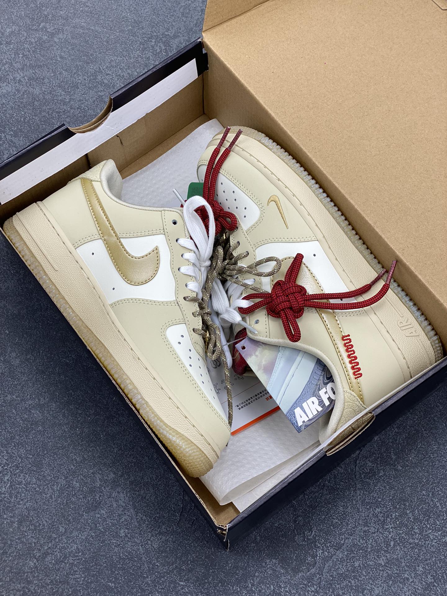 图片[9]-HY版本💯 Nike Air Force 1 Low 蛇年限定浅棕 空军一号低帮运动休闲板鞋 原楦头原纸板 打造纯正空军版型 专注外贸渠道 全掌内置蜂窝气垫 原盒配件 原厂中底钢印、拉帮完美 货号：HV5990-172 尺码：35.5 36 36.5 37.5 38 38.5 39 40 40.5 41 42 42.5 43 44 44.5 45 46-选品中心