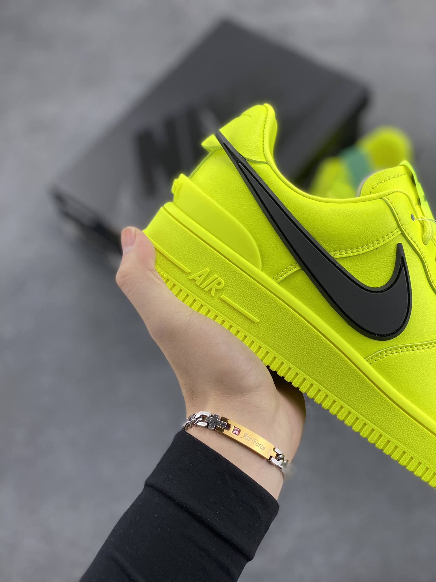 图片[6]-HY版本💯 韩裔美籍设计师Yoon Ahn主理时尚品牌AMBUSH x Nike Air Force 1 Low SP\”Phantom\”空军一号宽底版系列低帮百搭休闲运动板鞋“联名黄黑大钩” 原楦头原纸板 打造纯正空军版型 专注外贸渠道 全掌内置蜂窝气垫 原盒配件 原厂中底钢印、拉帮完美 货号：DV3464-100 尺码：35.5 36 36.5 37.5 38 38.5 39 40 40.5 41 42 42.5 43 44 44.5 45 46 47-选品中心