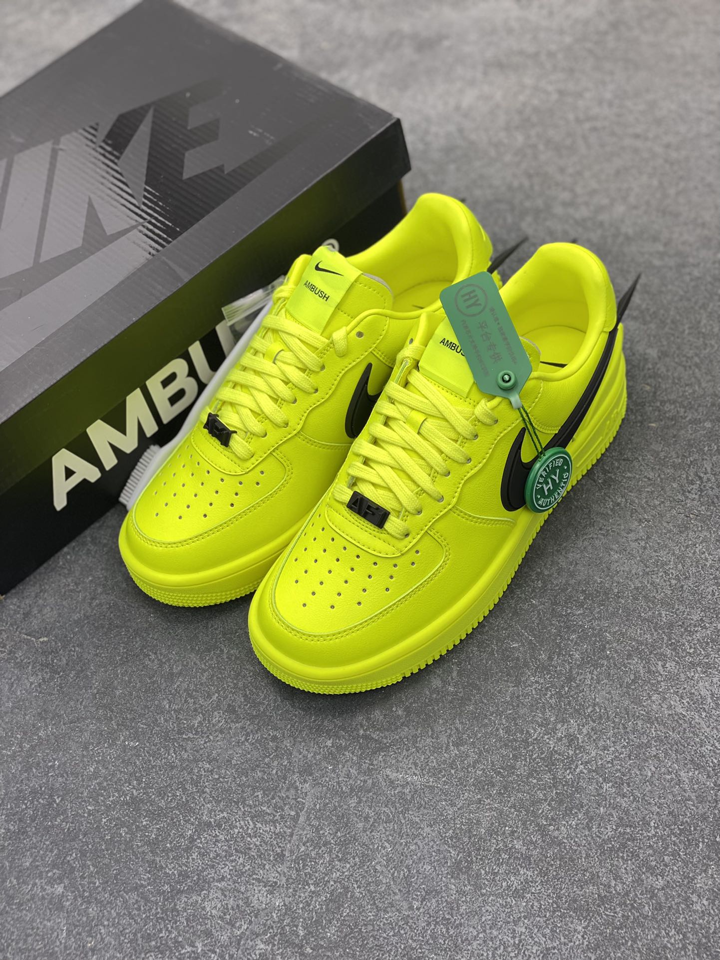 图片[8]-HY版本💯 韩裔美籍设计师Yoon Ahn主理时尚品牌AMBUSH x Nike Air Force 1 Low SP\”Phantom\”空军一号宽底版系列低帮百搭休闲运动板鞋“联名黄黑大钩” 原楦头原纸板 打造纯正空军版型 专注外贸渠道 全掌内置蜂窝气垫 原盒配件 原厂中底钢印、拉帮完美 货号：DV3464-100 尺码：35.5 36 36.5 37.5 38 38.5 39 40 40.5 41 42 42.5 43 44 44.5 45 46 47-选品中心