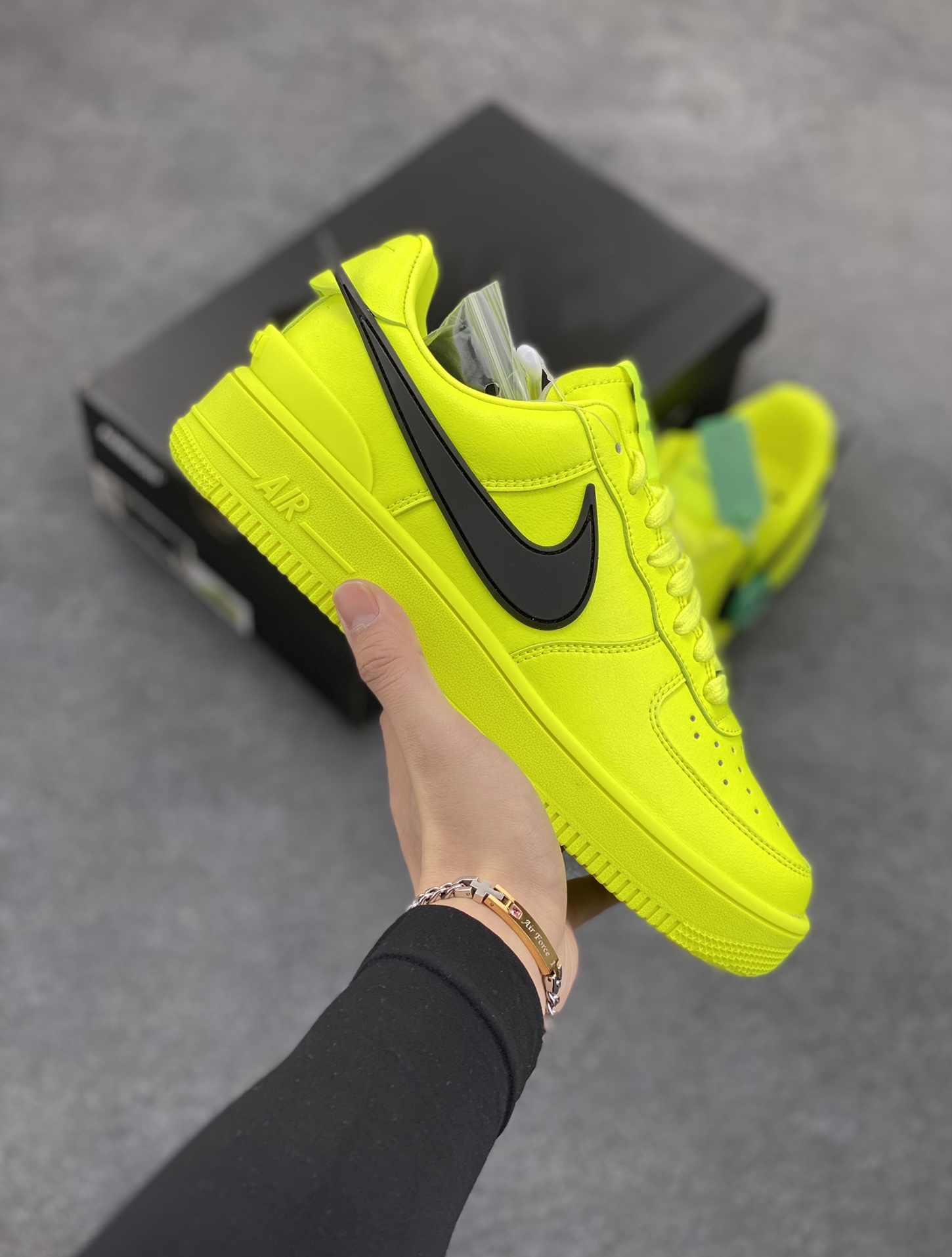 HY版本💯 韩裔美籍设计师Yoon Ahn主理时尚品牌AMBUSH x Nike Air Force 1 Low SP\”Phantom\”空军一号宽底版系列低帮百搭休闲运动板鞋“联名黄黑大钩” 原楦头原纸板 打造纯正空军版型 专注外贸渠道 全掌内置蜂窝气垫 原盒配件 原厂中底钢印、拉帮完美 货号：DV3464-100 尺码：35.5 36 36.5 37.5 38 38.5 39 40 40.5 41 42 42.5 43 44 44.5 45 46 47-选品中心