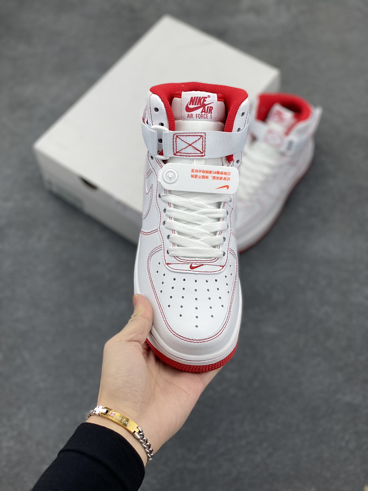 图片[2]-福利特价 Nike Air Force 1‘07 缝线 空军一号高帮休闲运动板鞋 原楦头原纸板 纯正空军版型专注外贸渠道 全掌内置蜂窝气垫 #原盒配件 原厂中底钢印、拉帮完美 货号：CV1753-100 尺码：36 36.5 37.5 38 38.5 39 40 40.5 41 42 42.5 43 44 44.5 45-选品中心