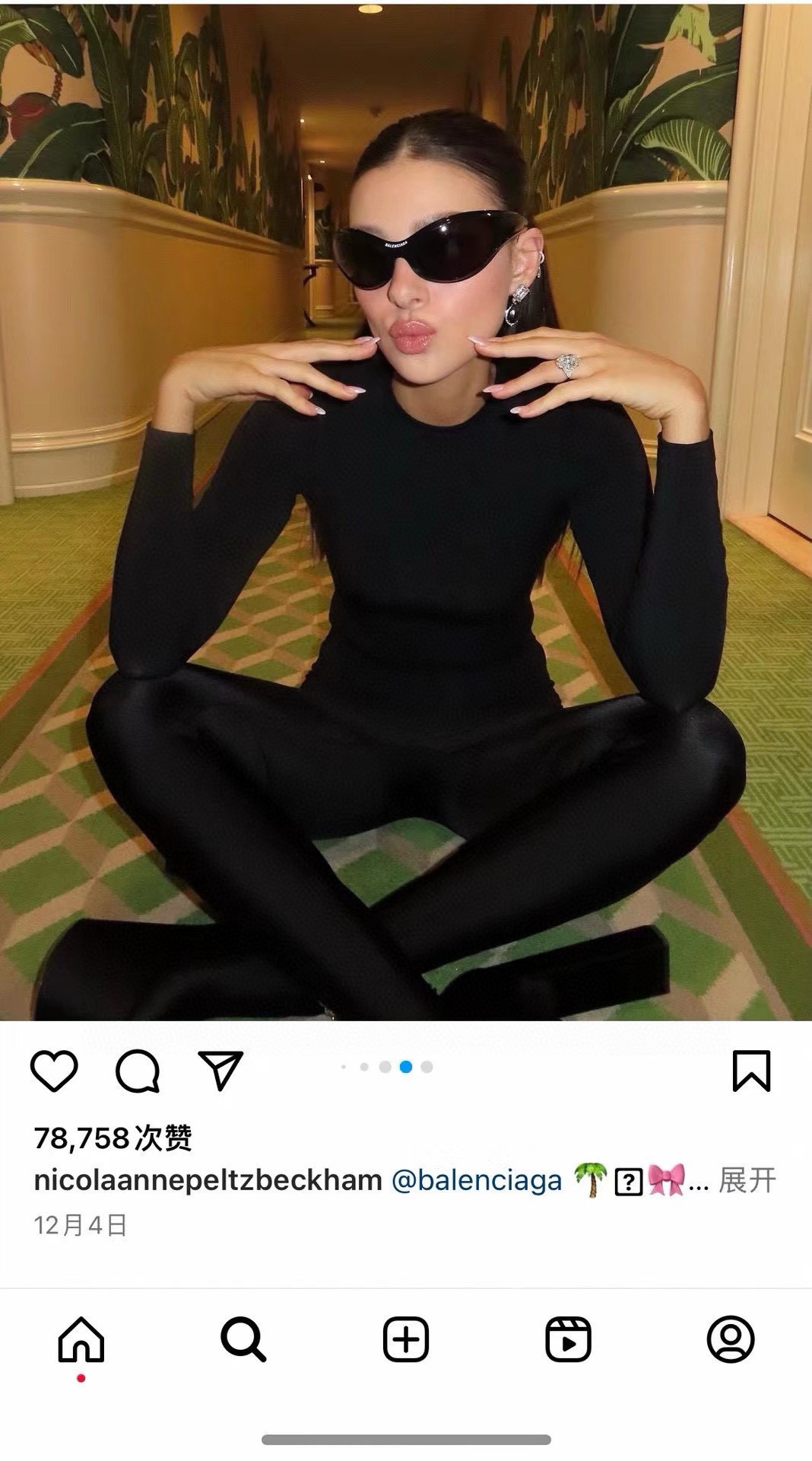 ️模特图现货BALENCIAGA巴黎世家BB0317S