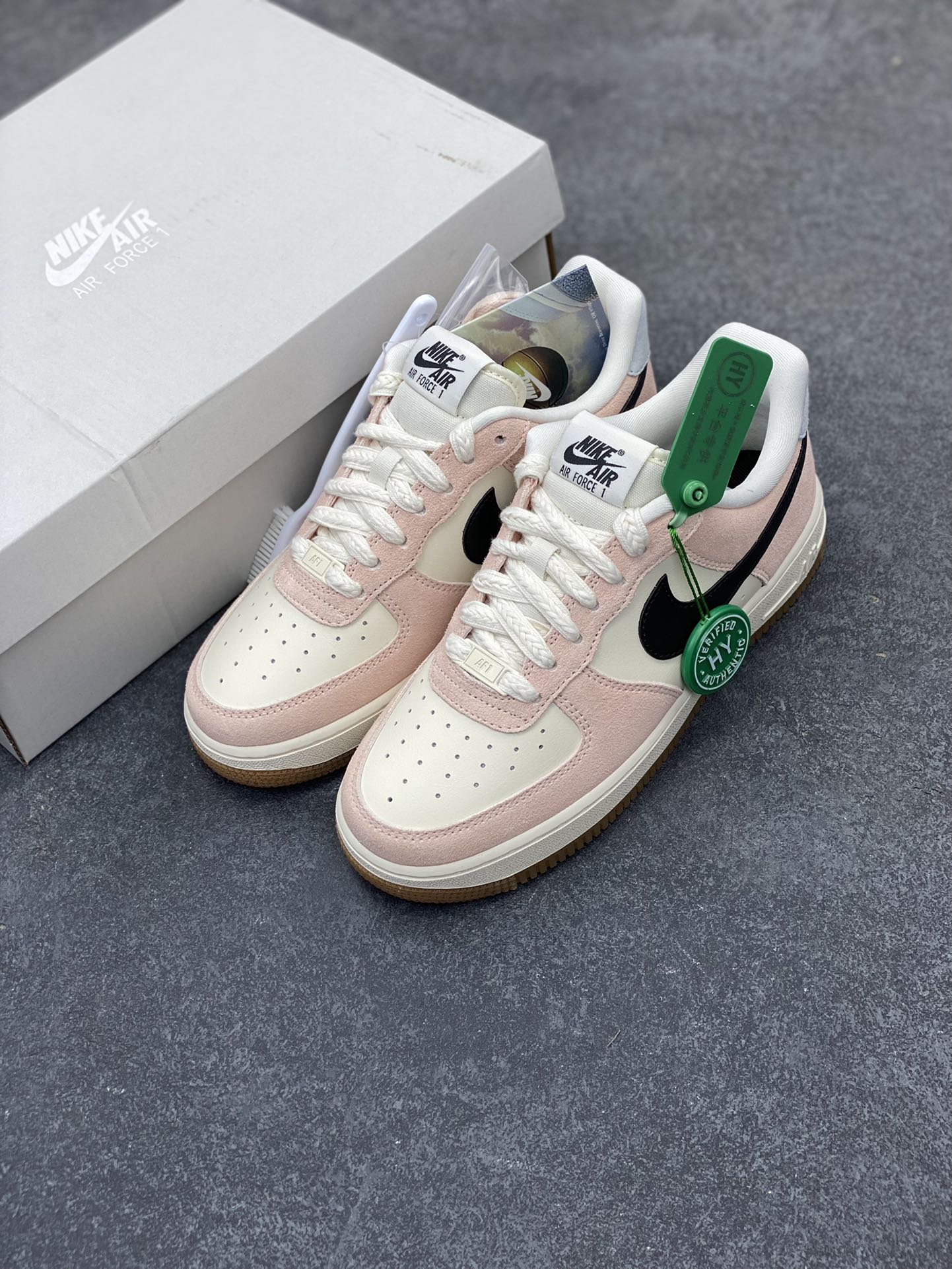 图片[8]-HY版本💯 Nike Air Force 1 Low 粉黑 空军一号低帮运动休闲板鞋 原楦头原纸板 打造纯正空军版型#专注外贸渠道 全掌内置蜂窝气垫 #原盒配件 原厂中底钢印、拉帮完美 货号：HJ7342-800 尺码：35.5 36 36.5 37.5 38 38.5 39 40 40.5 41 42 42.5 43 44 44.5 45-选品中心