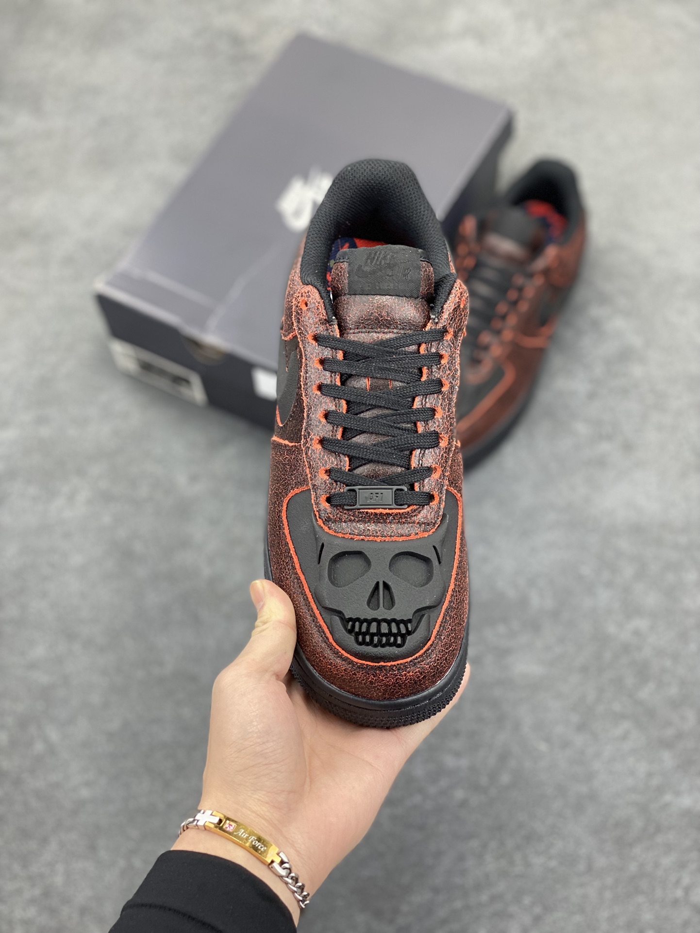 图片[2]-Nike Air Force 1 Low 万圣节 原楦头原纸板 打造纯正空军版型 专注外贸渠道 全掌内置蜂窝气垫 原盒配件 原厂中底钢印、拉帮完美 货号：HV2016-001 尺码：36 36.5 37.5 38 38.5 39 40 40.5 41 42 42.5 43 44 44.5 45-选品中心