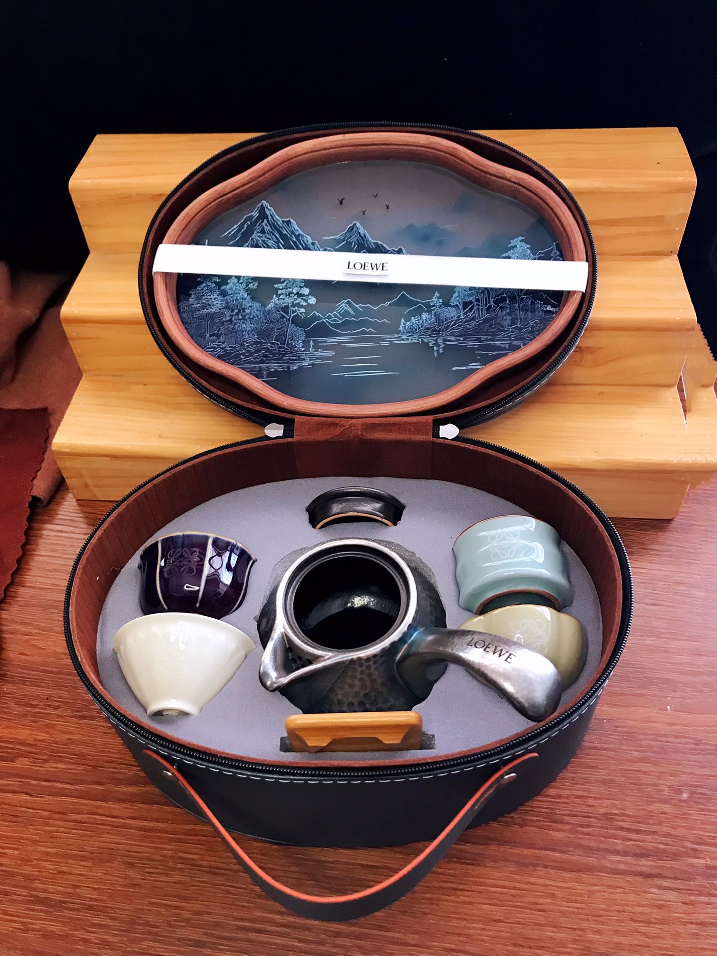 罗意威 Loewe 高定典藏经典高奢皮具手袋托特包斜挎包女包 #D07C838E 4