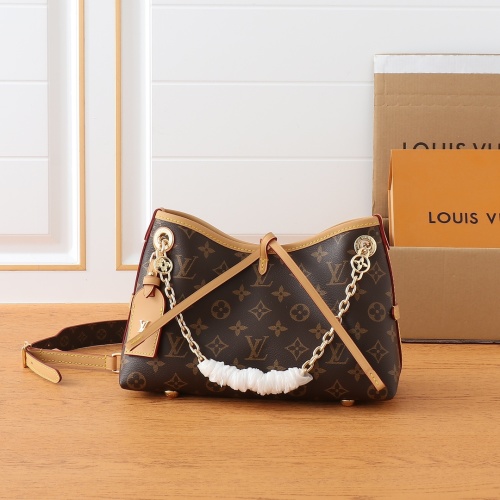 Louis Vuitton Monogram Canvas CarryAll BB Bag with Chain Detail 1 Louis Vuitton Monogram Canvas CarryAll BB Bag with Chain Detail