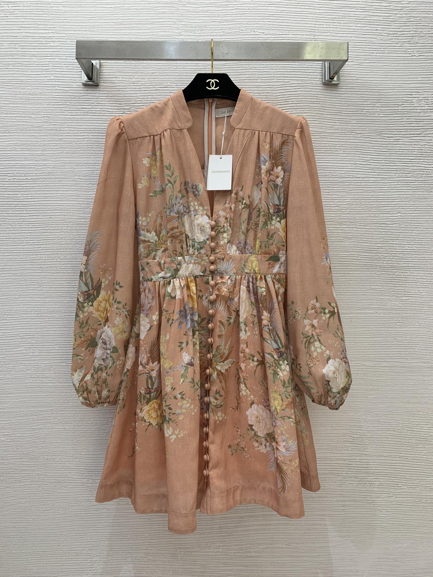 NO:316189,Model number G24122798 ZIMMERMAN*Zimmerman Australian brand High-end custom cotton-linen blend fabric, floral pattern printed buttoned placket waist slimming V-neck lantern sleeves large sway dress!  1.2.3.4/SMLXL (M size bust 98, sleeve length 64, waist 76, skirt length 90, skirt 90, skirt wang19860909款号G24122798 ZIMMERMAN*兹默曼澳洲品牌 高端定制棉麻混纺面料、花枝图案印花系扣开襟收腰显瘦V领灯笼袖大摆连衣裙！1.2.3.4/SMLXL（M码胸围98,袖长64,腰围76,裙长90,,skirts,alexander wang,Women's clothing