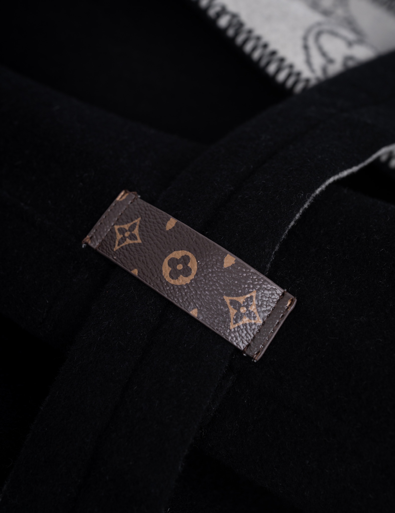 Monogram Wool-Silk Blend Wrap Coat with Leather Trim - Classic Elegance 6 i1735179925 4534 5