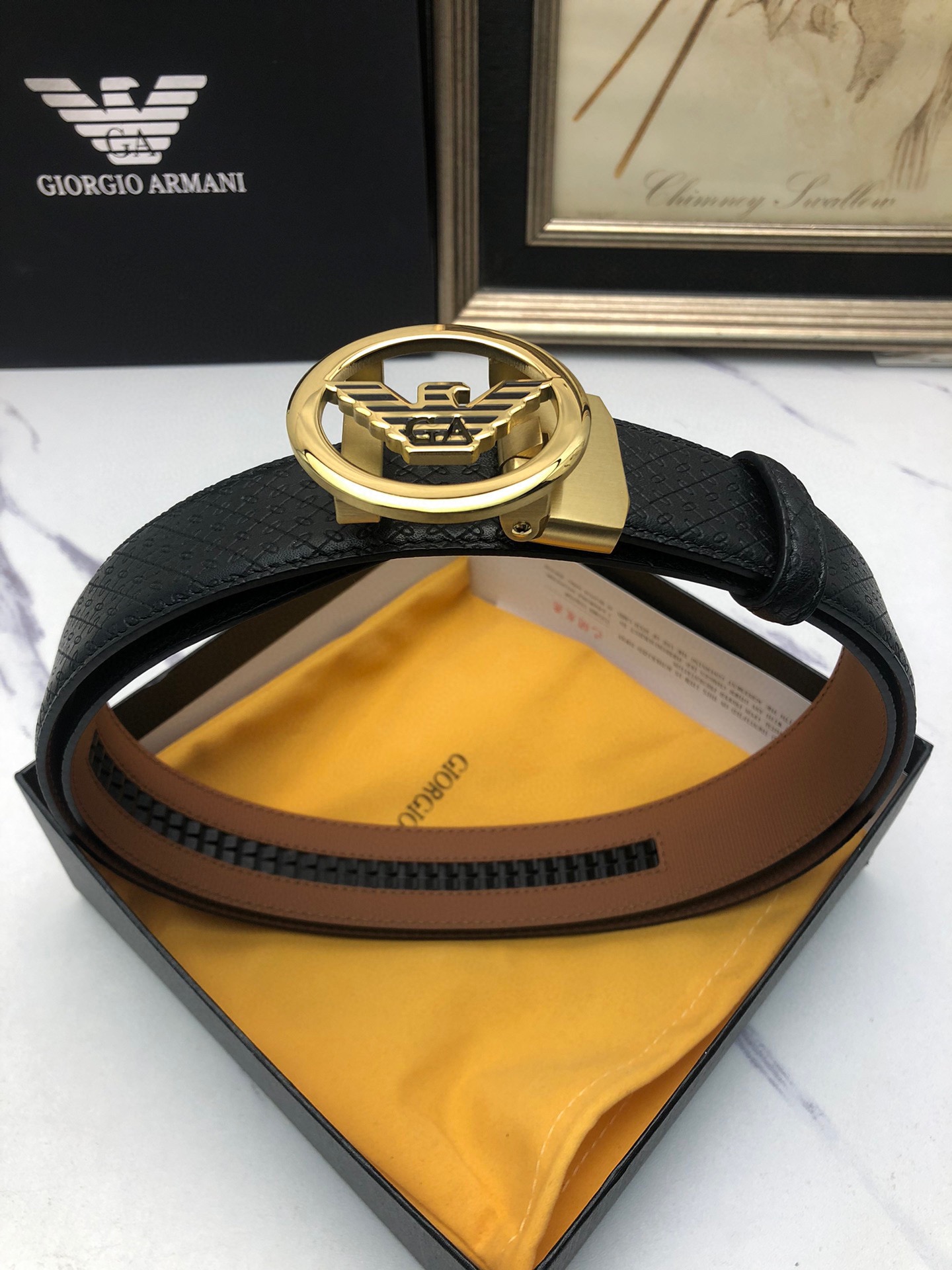 Italian-Made Amani Automatic Belts: Premium Oxen Skin, Adjustable Width, Stylish Design - 图片 1