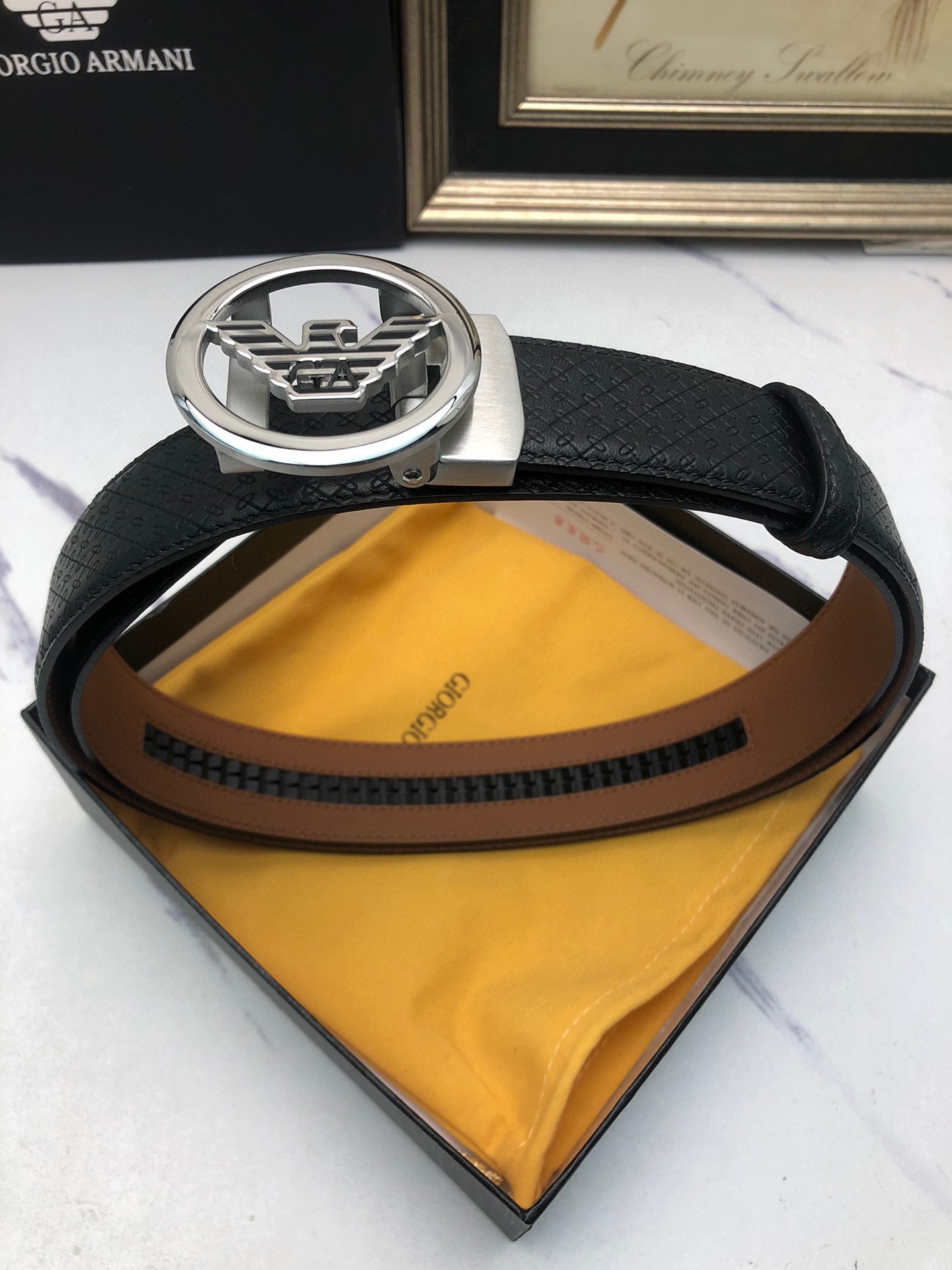 Italian Imported Oxen Skin Automatic Belts with Original Sheets, Tailorable and Stylish - 图片 1