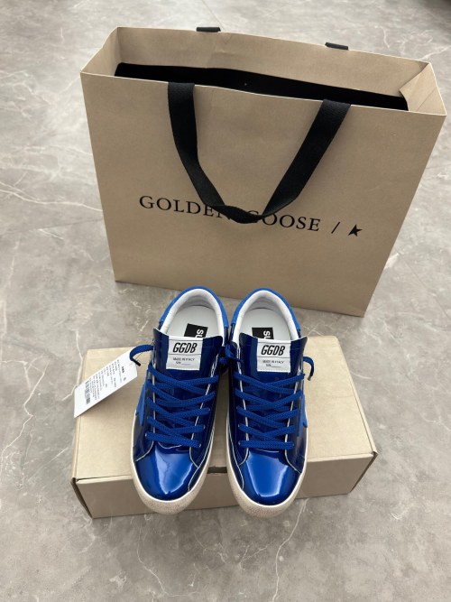 Golden Goose Superstar Blue Patent Leather Sneakers - Iconic Style